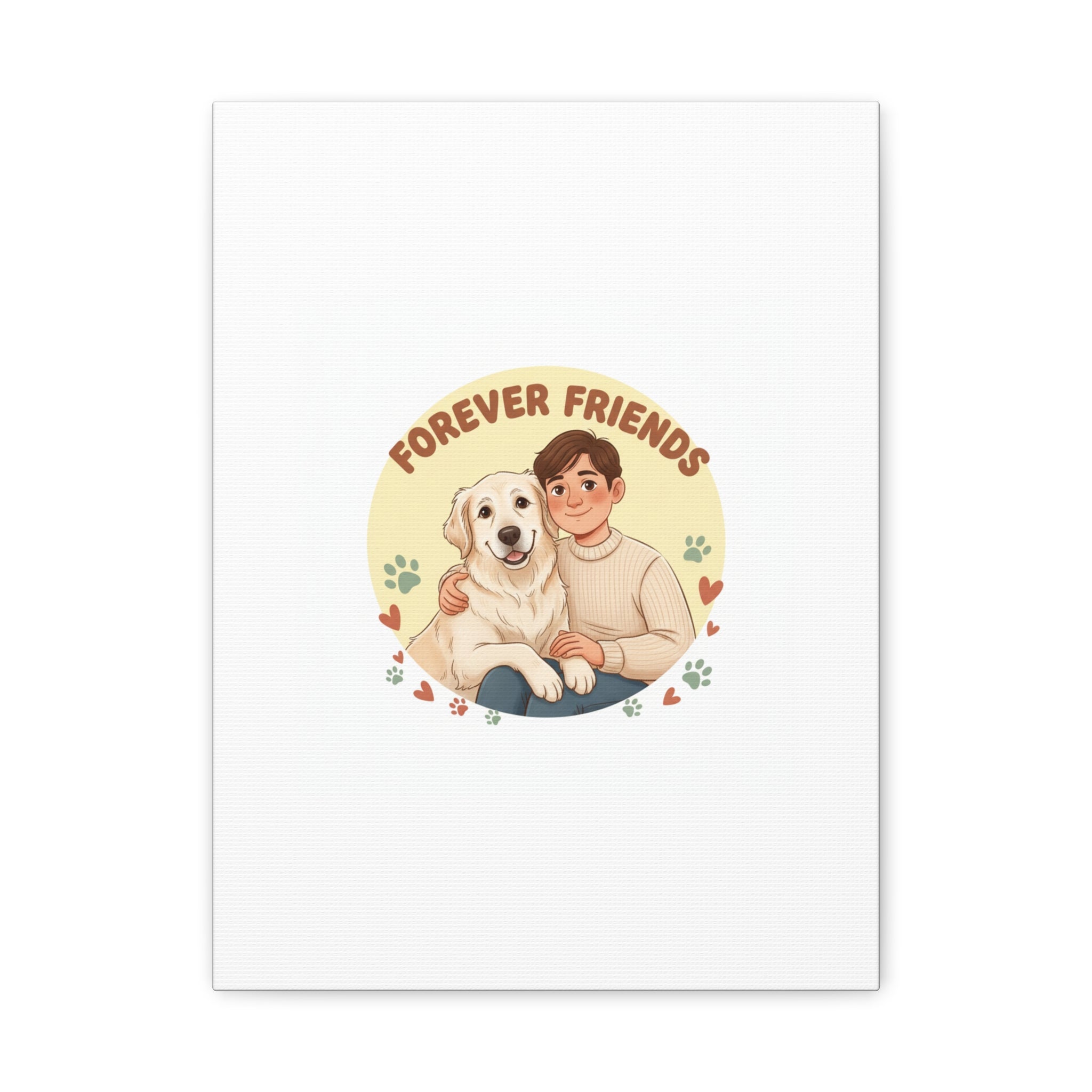 Forever Friends Dog Wall Art, Pet Canvas, Senior Dog Print | Pet-Centric Holiday