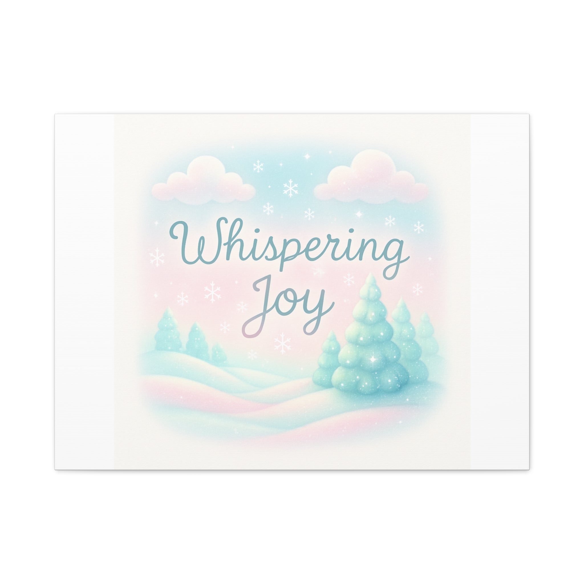 Canvas Wall Art — "Whispering Joy" Pastel Winter Landscape