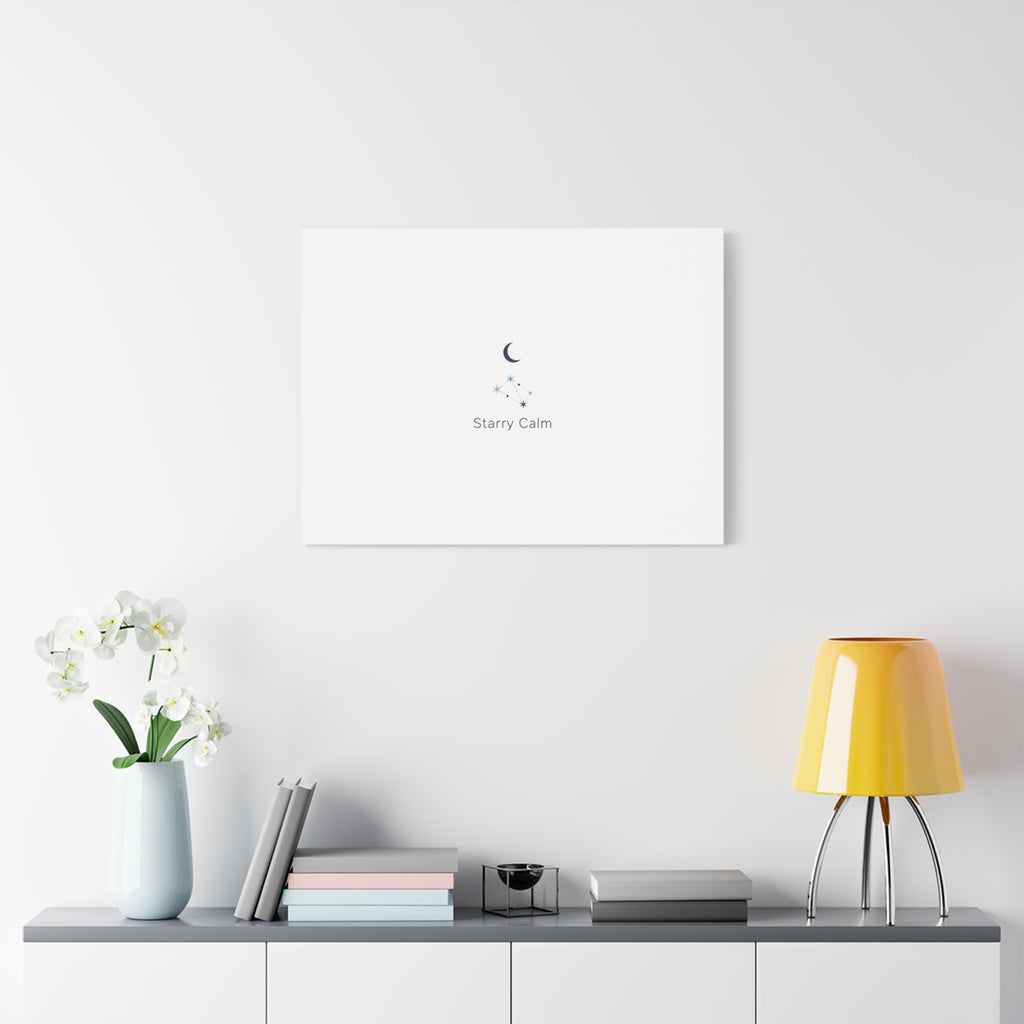 Starry Calm Moon & Constellation Canvas, minimal astrology art print