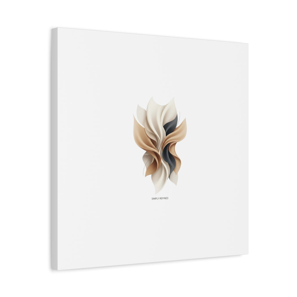 Neutral Abstract Bloom Canvas, Matte Stretched Canvas | Quiet Luxury, Minimalist Wall Art