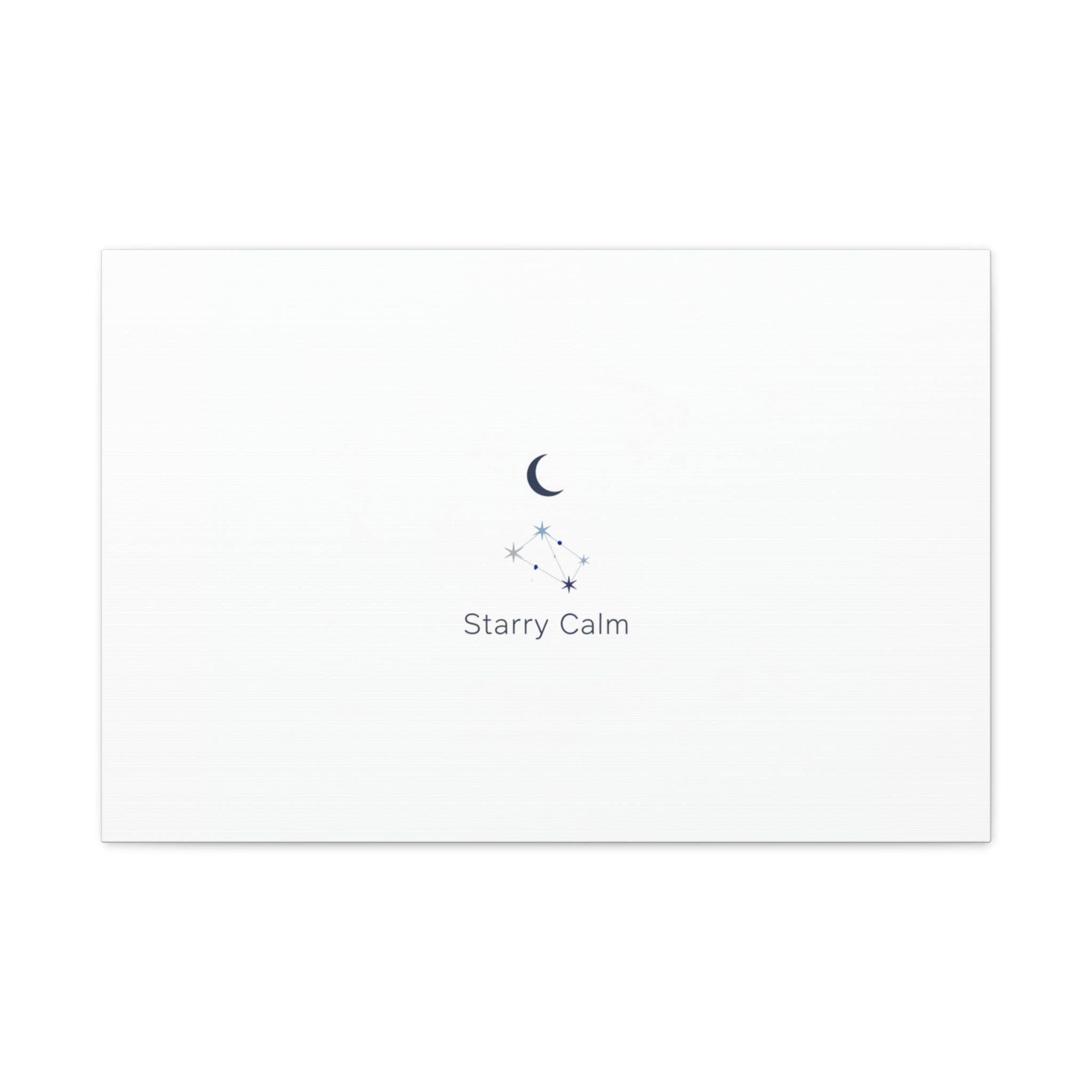 Starry Calm Moon & Constellation Canvas, minimal astrology art print