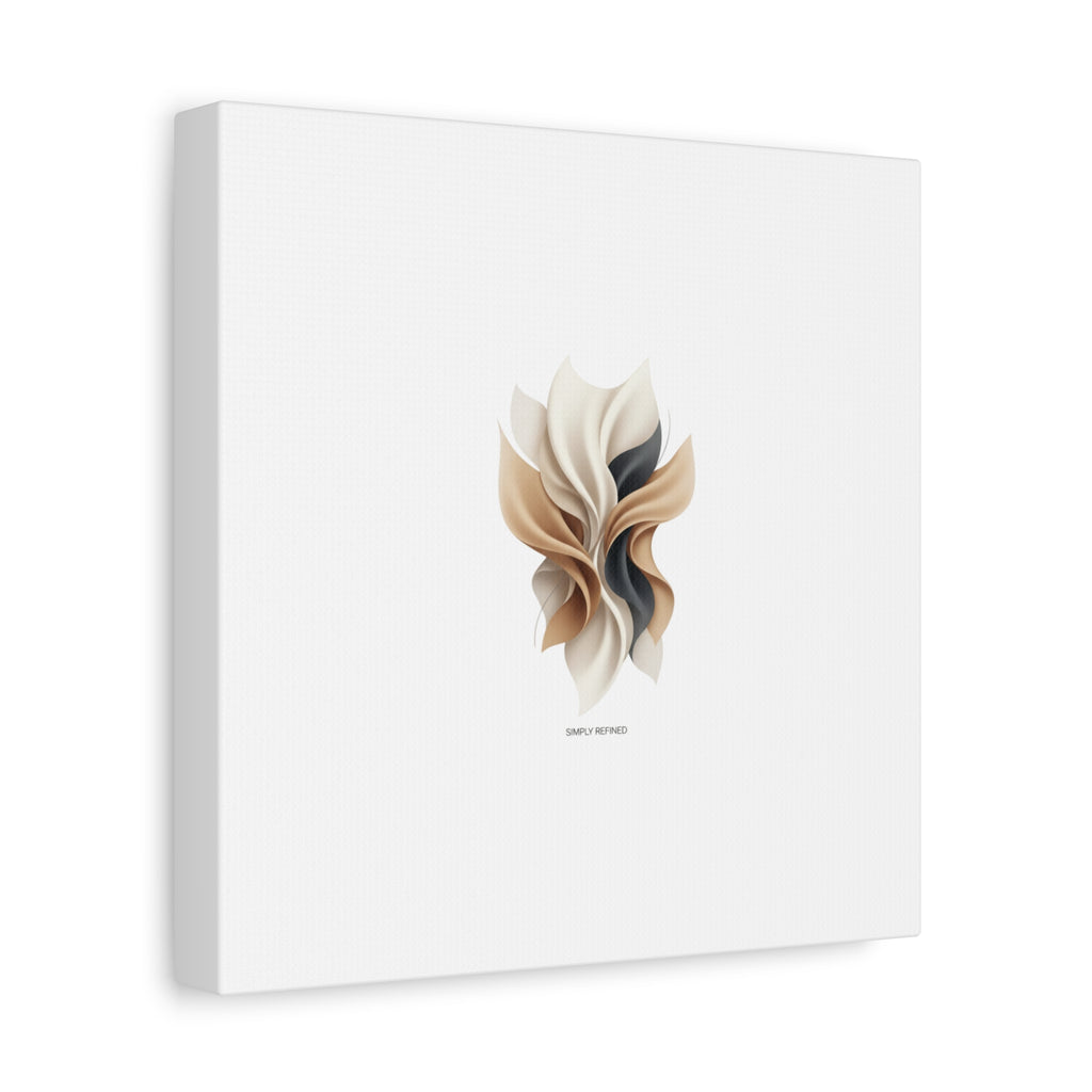 Neutral Abstract Bloom Canvas, Matte Stretched Canvas | Quiet Luxury, Minimalist Wall Art
