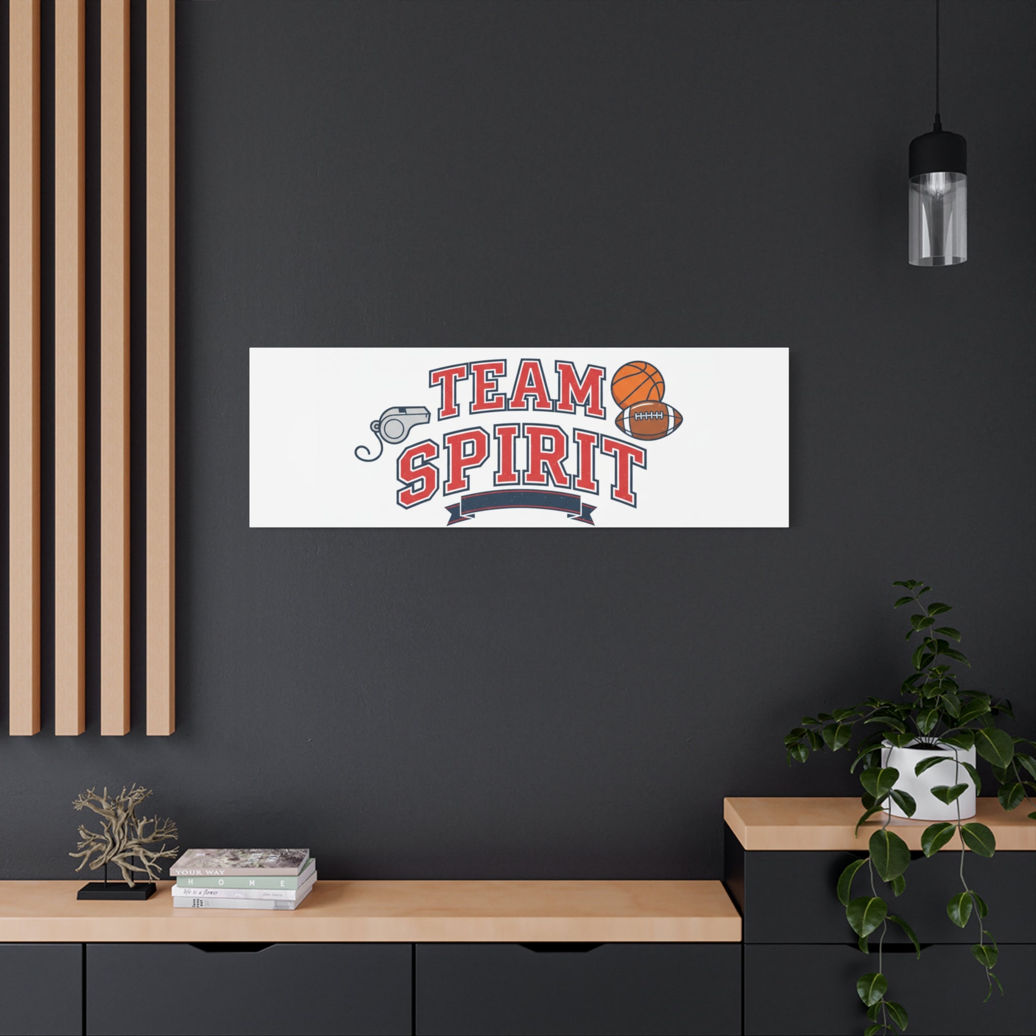 Team Spirit varsity crest Canvas