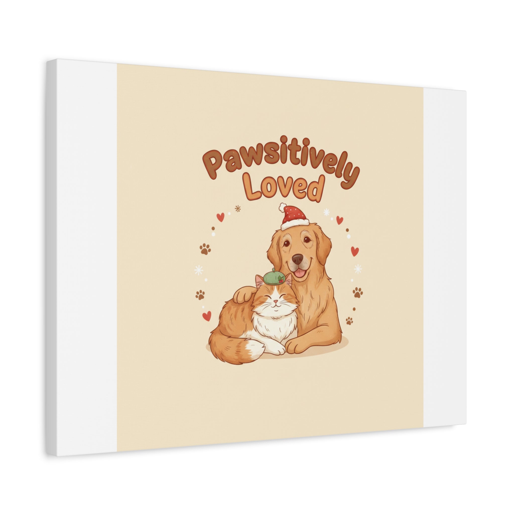 Pawsitively Loved Canvas, Pet Holiday Wall Art | Senior Dog Christmas Decor