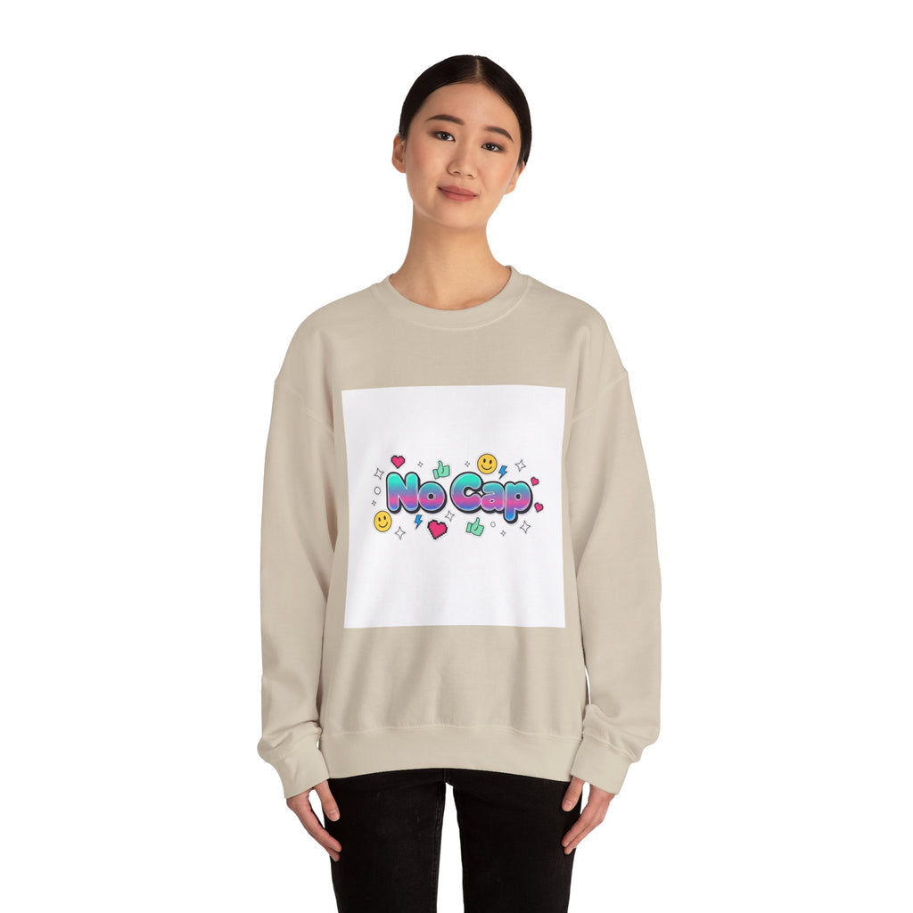 No Cap Crewneck Sweatshirt | Gen-Z Slang, Internet Lingo
