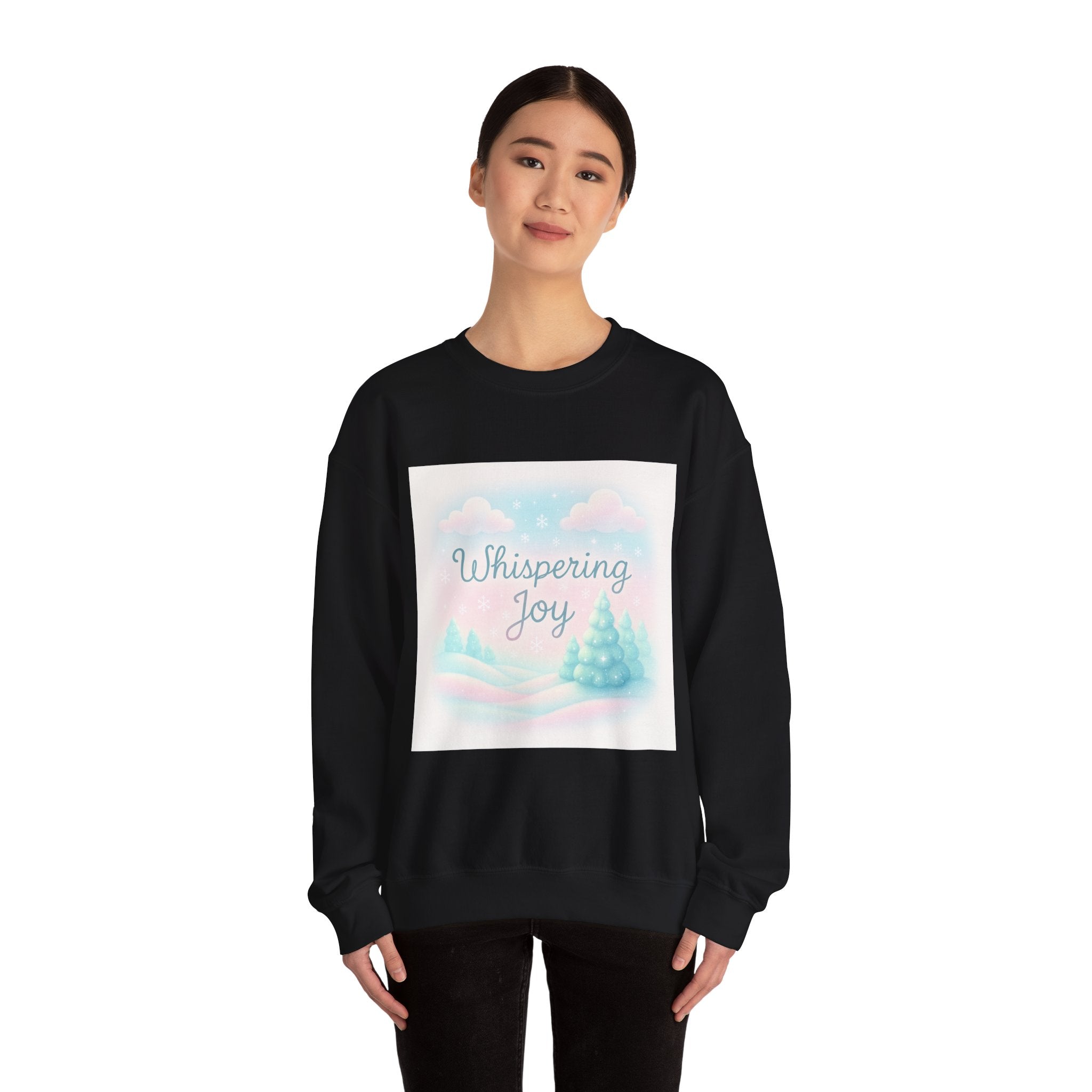 Crewneck Sweatshirt — Whispering Joy Pastel Winter Scene