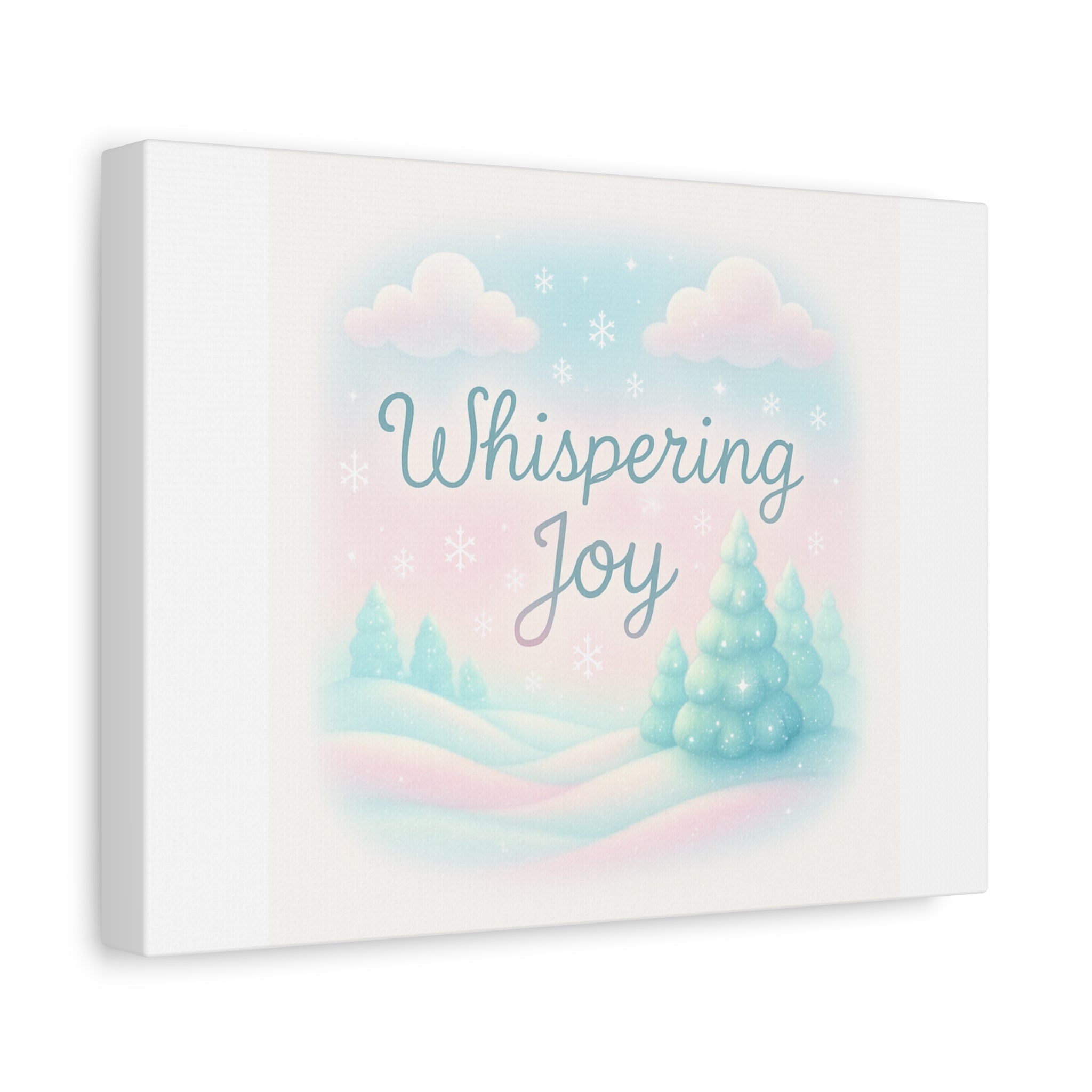 Canvas Wall Art — "Whispering Joy" Pastel Winter Landscape
