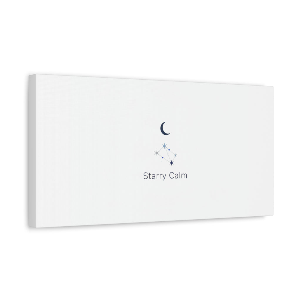 Starry Calm Moon & Constellation Canvas, minimal astrology art print
