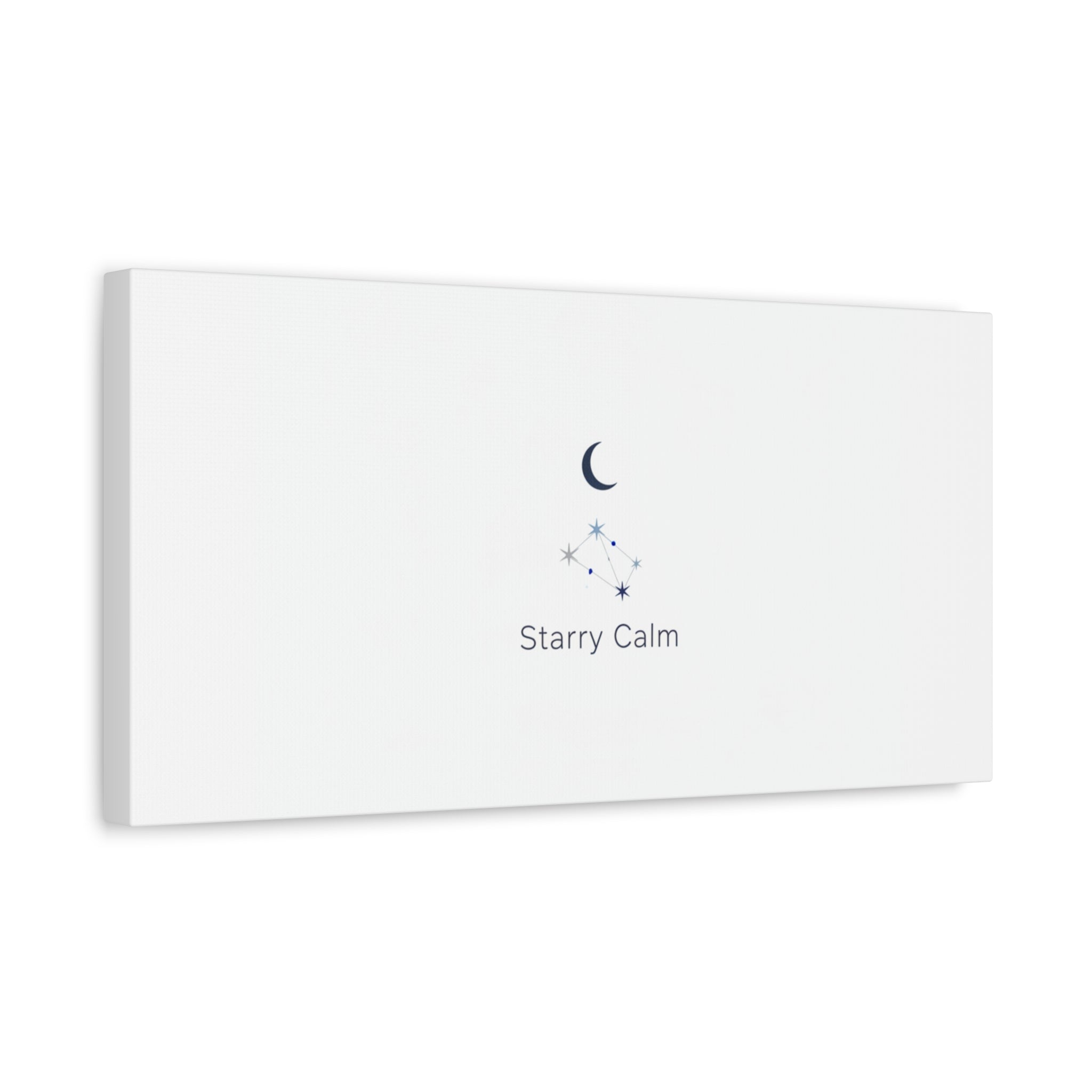 Starry Calm Moon & Constellation Canvas, minimal astrology art print