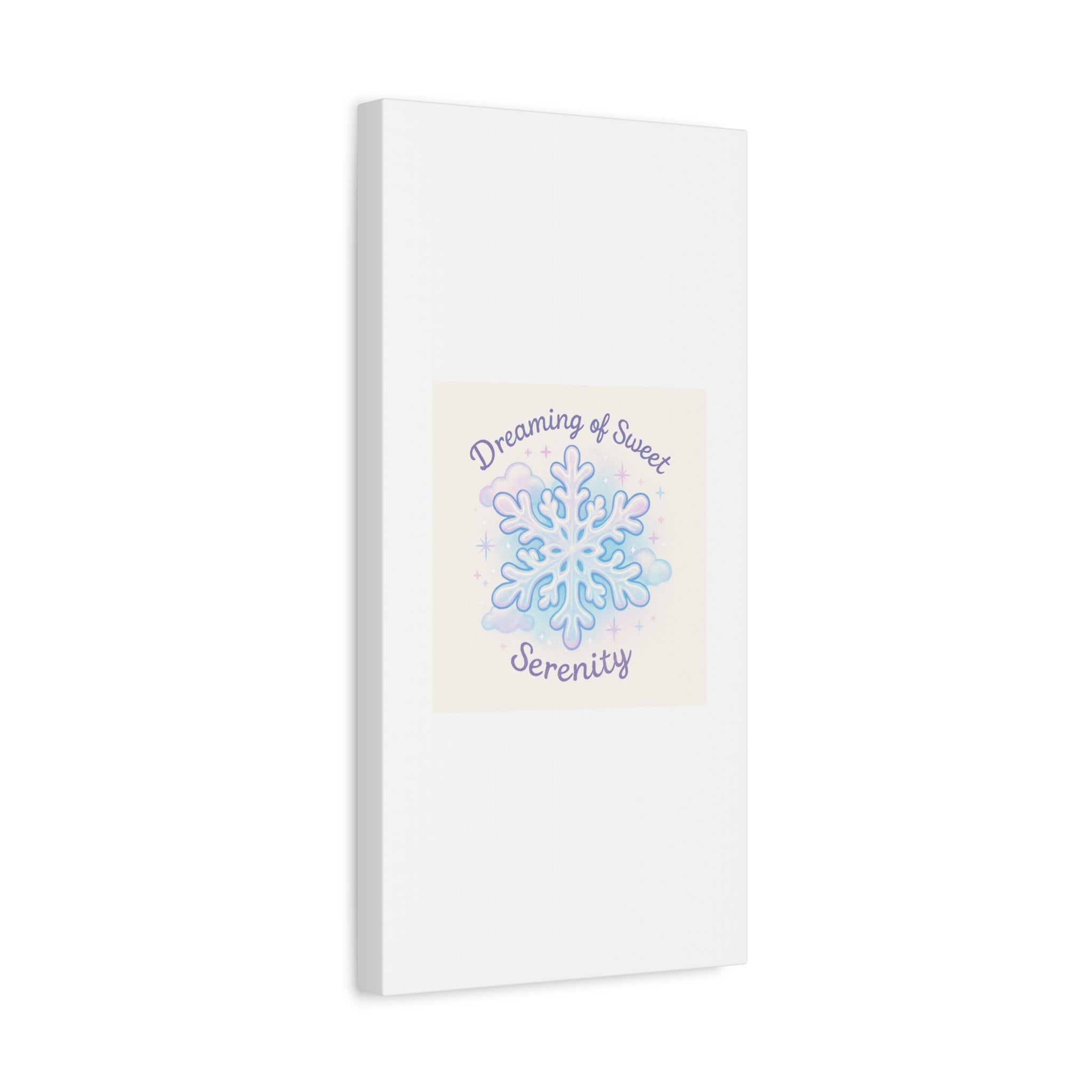 Canvas Wall Art - "Dreaming of Sweet Serenity" Snowflake Illustration