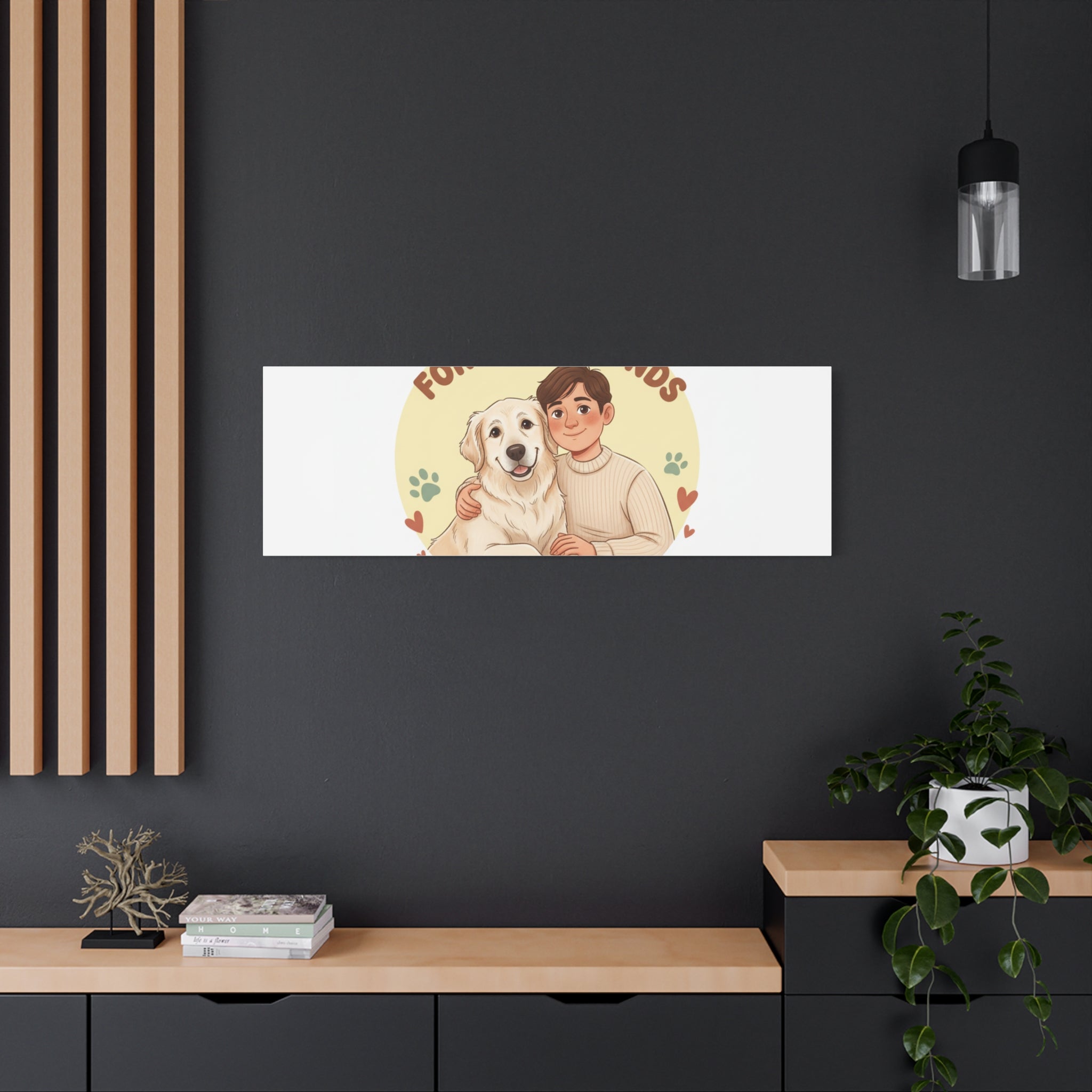 Forever Friends Dog Wall Art, Pet Canvas, Senior Dog Print | Pet-Centric Holiday