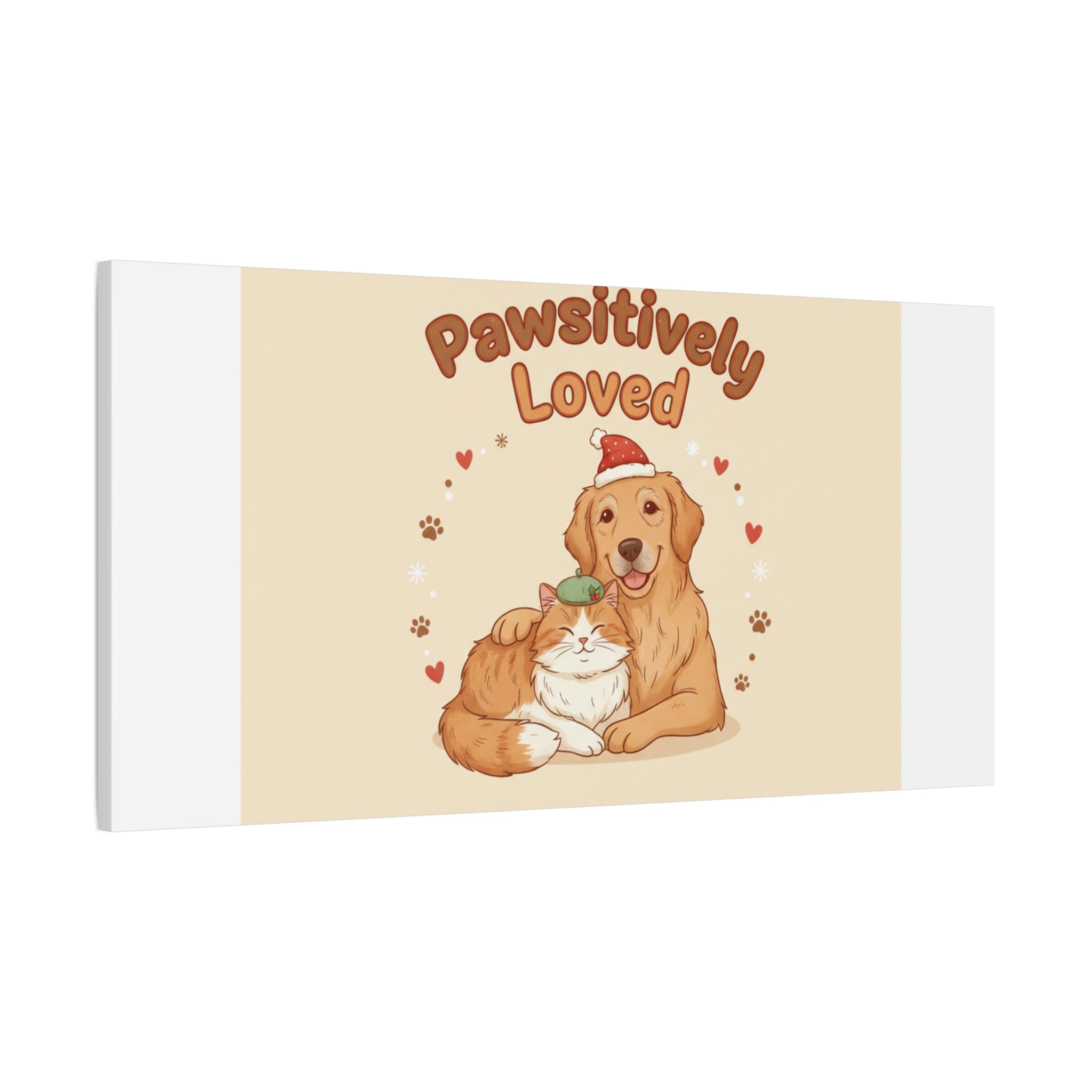 Pawsitively Loved Canvas, Pet Holiday Wall Art | Senior Dog Christmas Decor