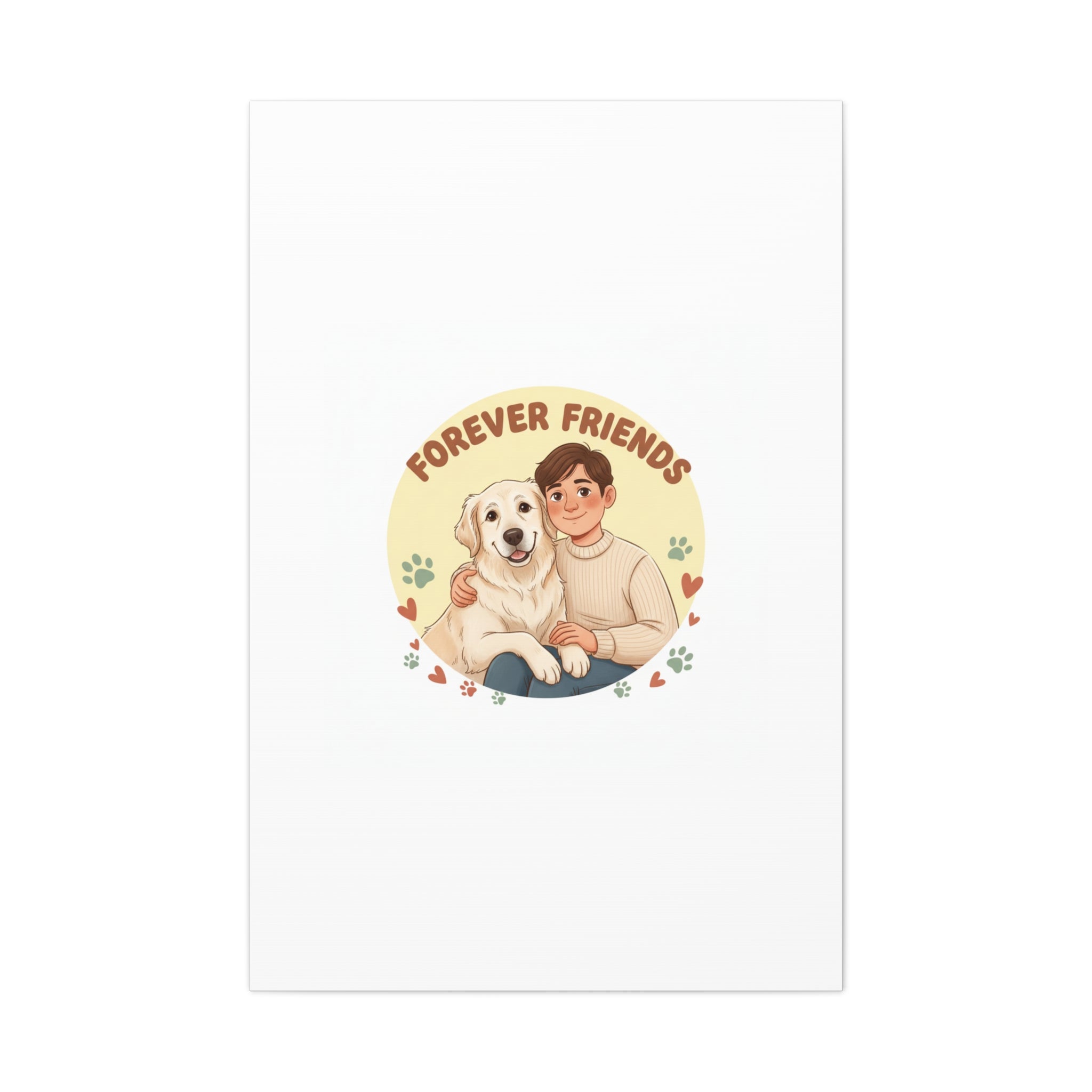 Forever Friends Dog Wall Art, Pet Canvas, Senior Dog Print | Pet-Centric Holiday