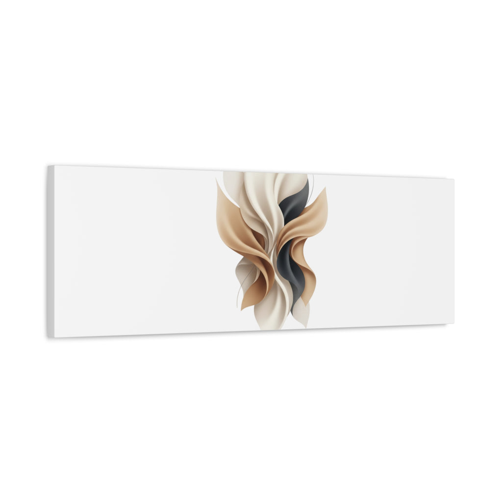 Neutral Abstract Bloom Canvas, Matte Stretched Canvas | Quiet Luxury, Minimalist Wall Art