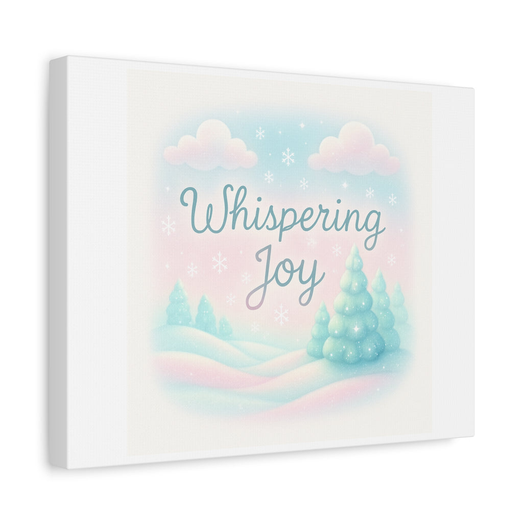 Canvas Wall Art — "Whispering Joy" Pastel Winter Landscape