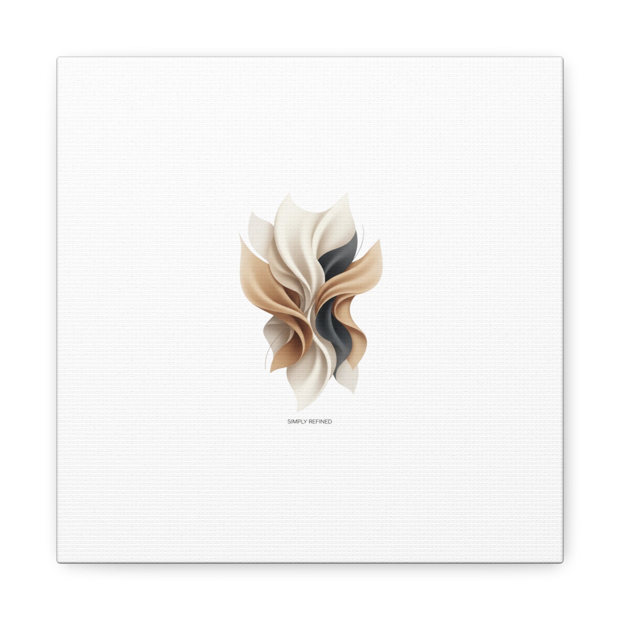 Neutral Abstract Bloom Canvas, Matte Stretched Canvas | Quiet Luxury, Minimalist Wall Art
