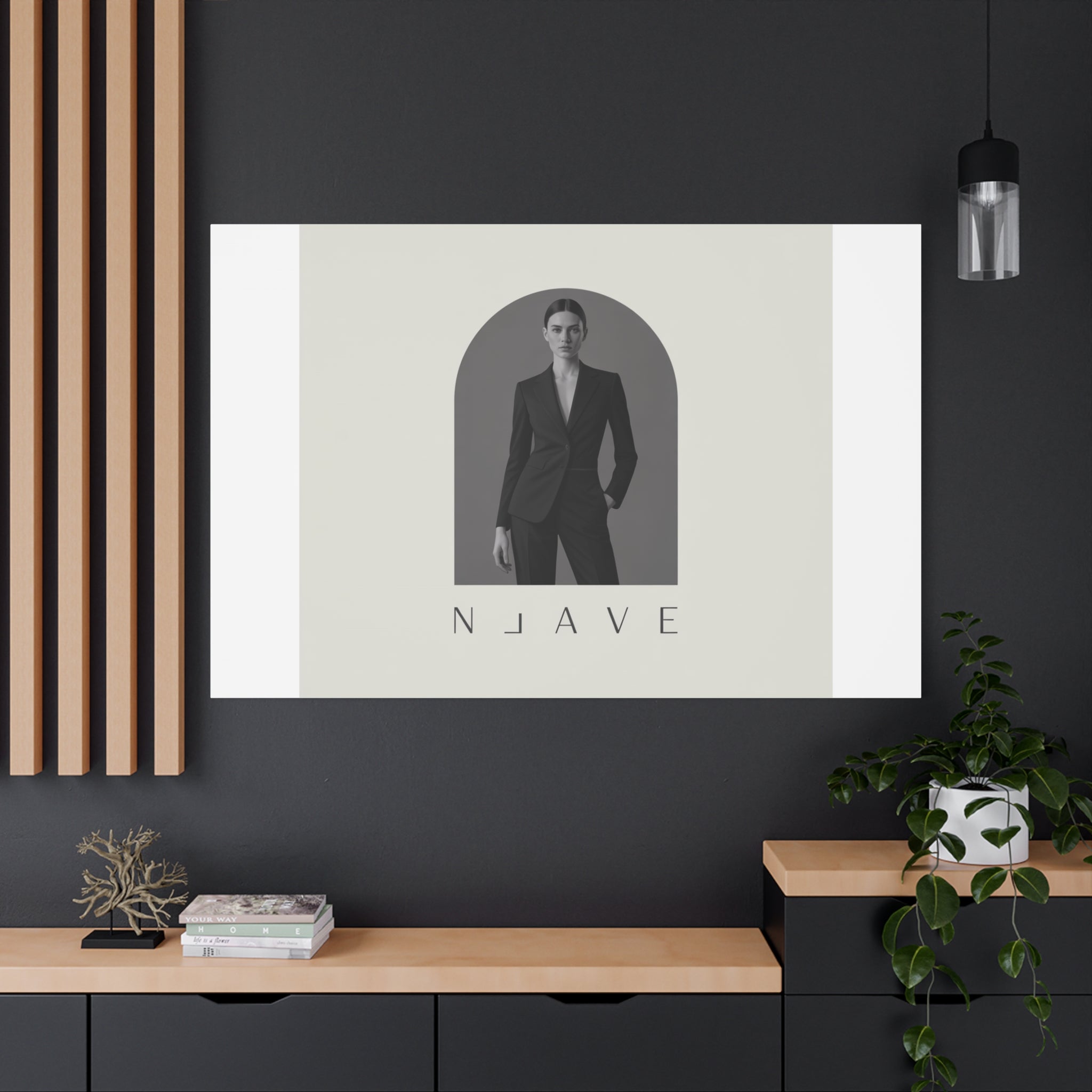 Monochrome Minimal Fashion Print, Canvas