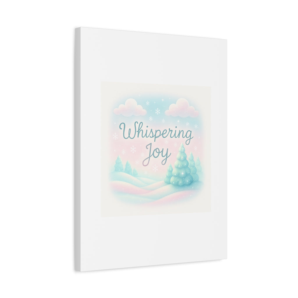 Canvas Wall Art — "Whispering Joy" Pastel Winter Landscape