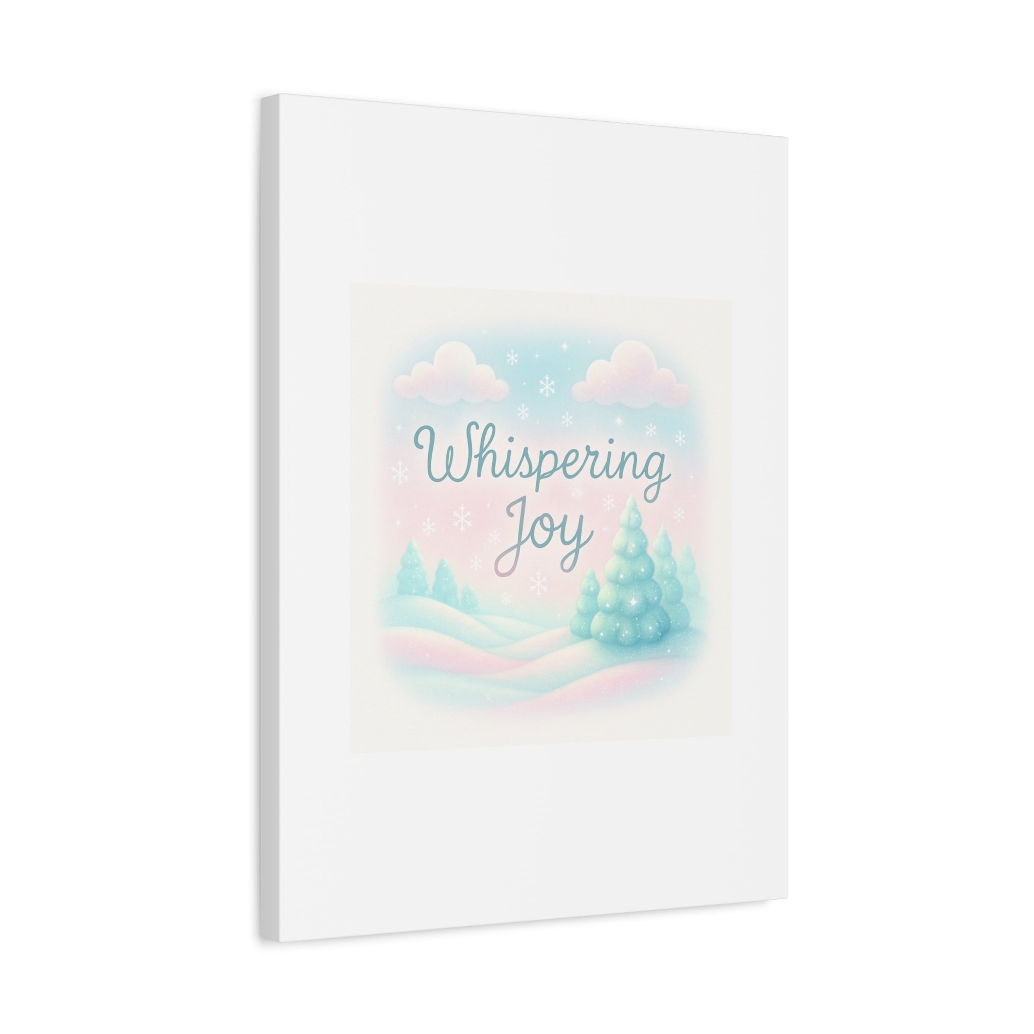 Canvas Wall Art — "Whispering Joy" Pastel Winter Landscape