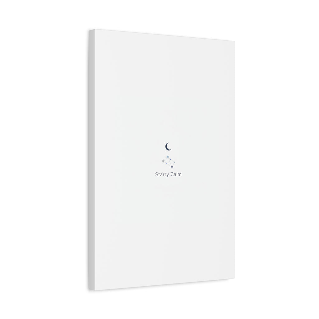 Starry Calm Moon & Constellation Canvas, minimal astrology art print