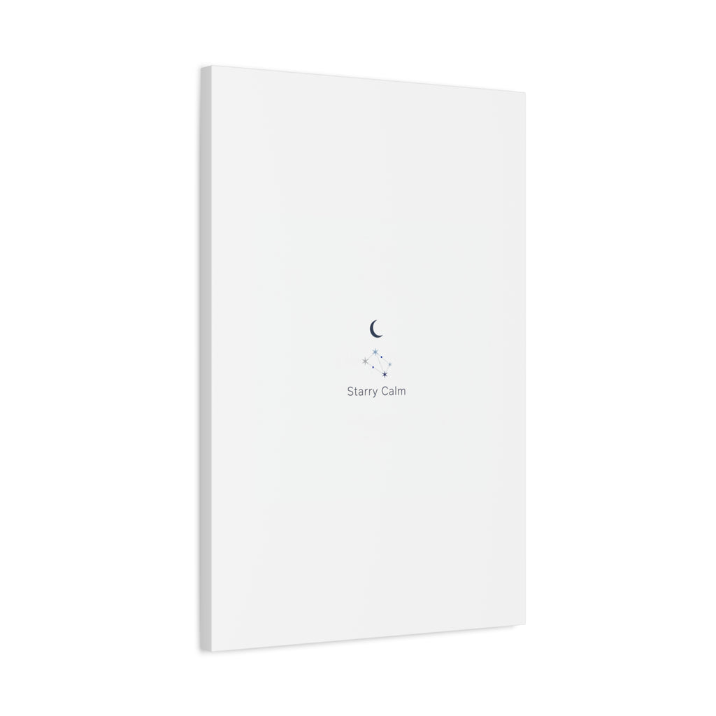 Starry Calm Moon & Constellation Canvas, minimal astrology art print