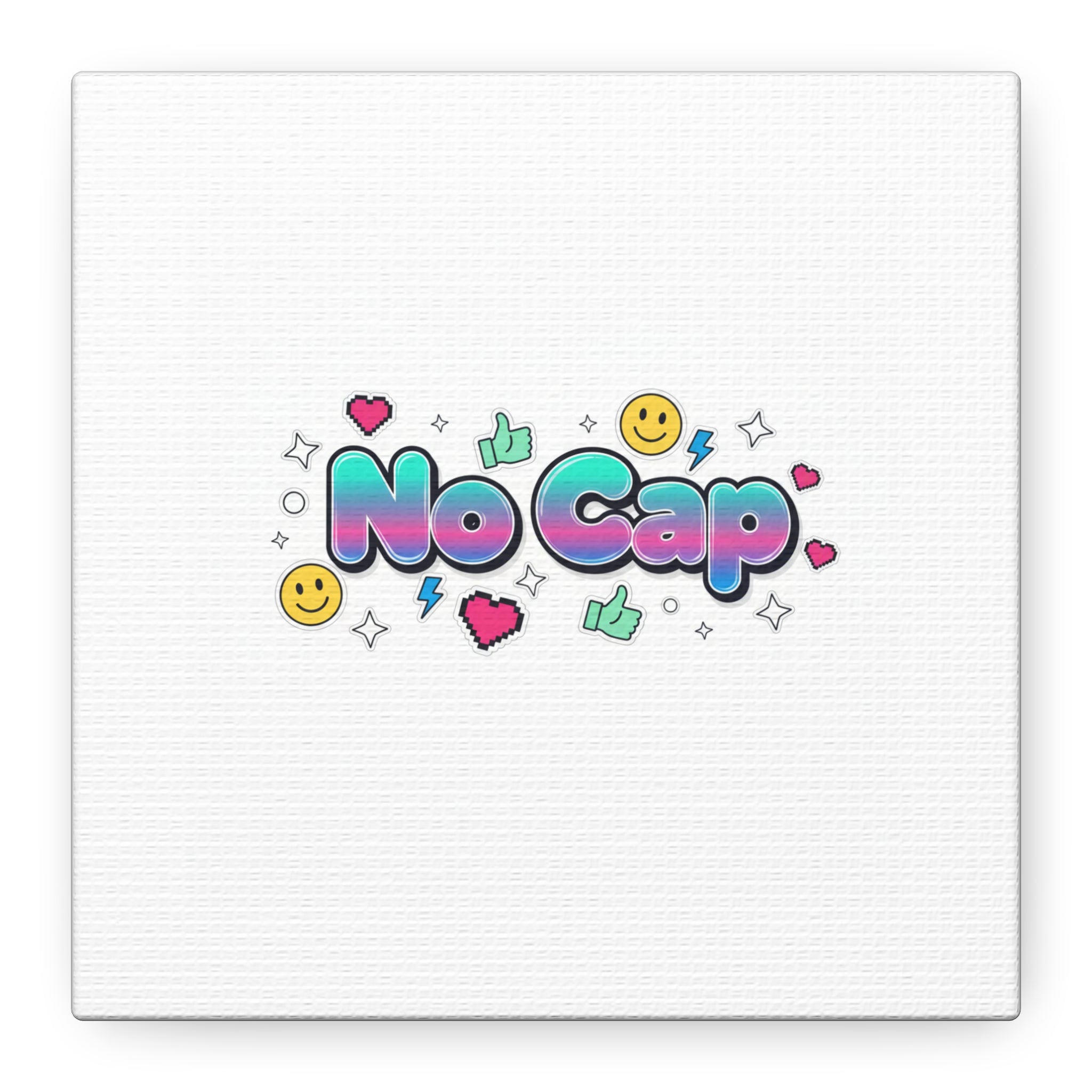 No Cap Canvas | Gen-Z Slang, Internet Lingo Wall Art