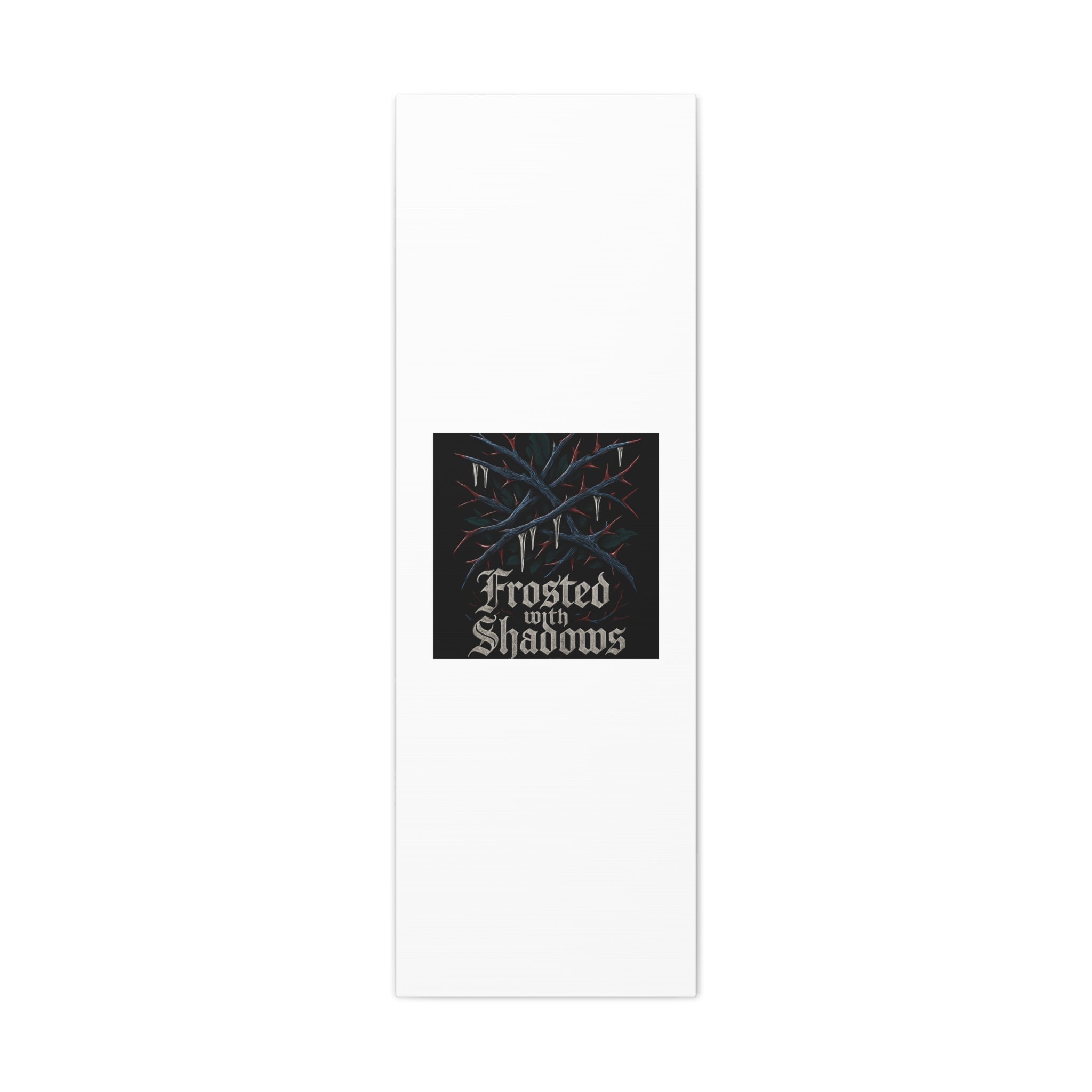 Frosted With Shadows Canvas Art — Gothic Winter Icicle Wall Decor