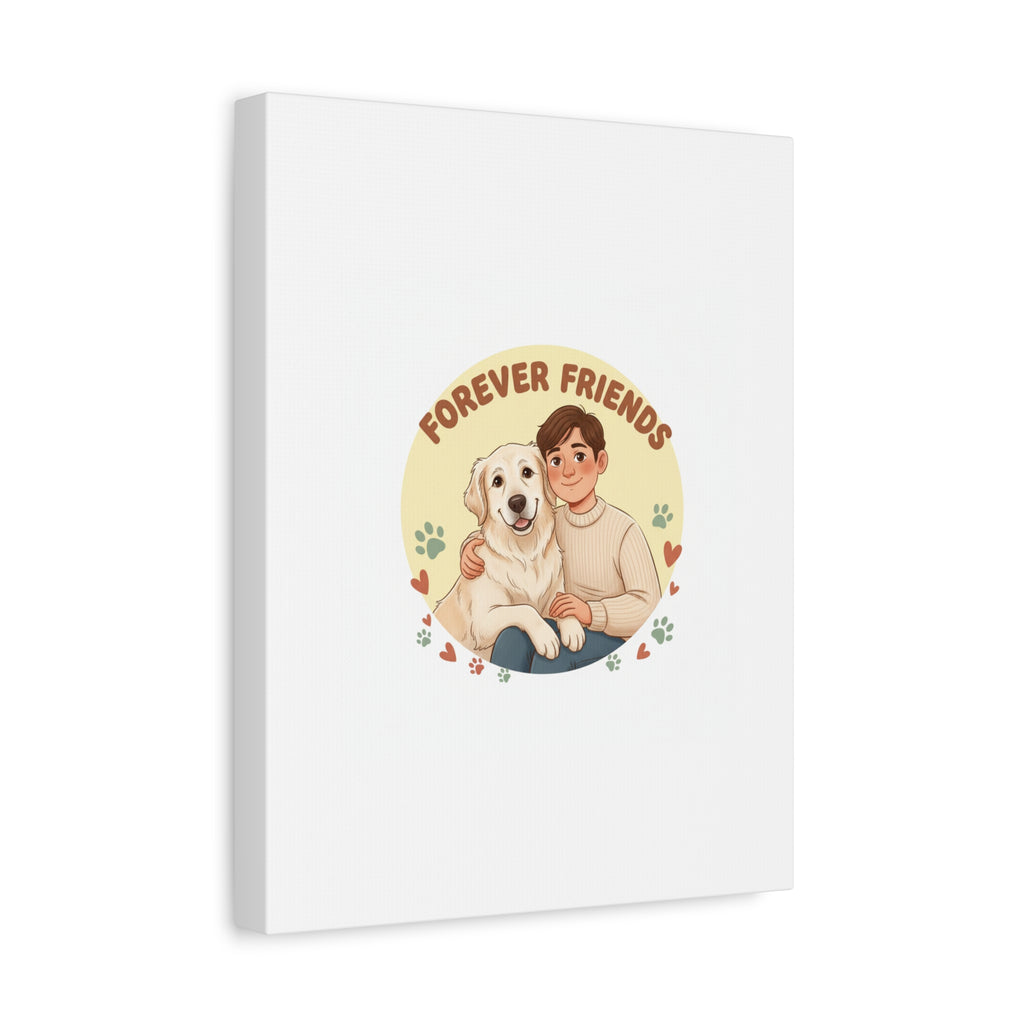 Forever Friends Dog Wall Art, Pet Canvas, Senior Dog Print | Pet-Centric Holiday