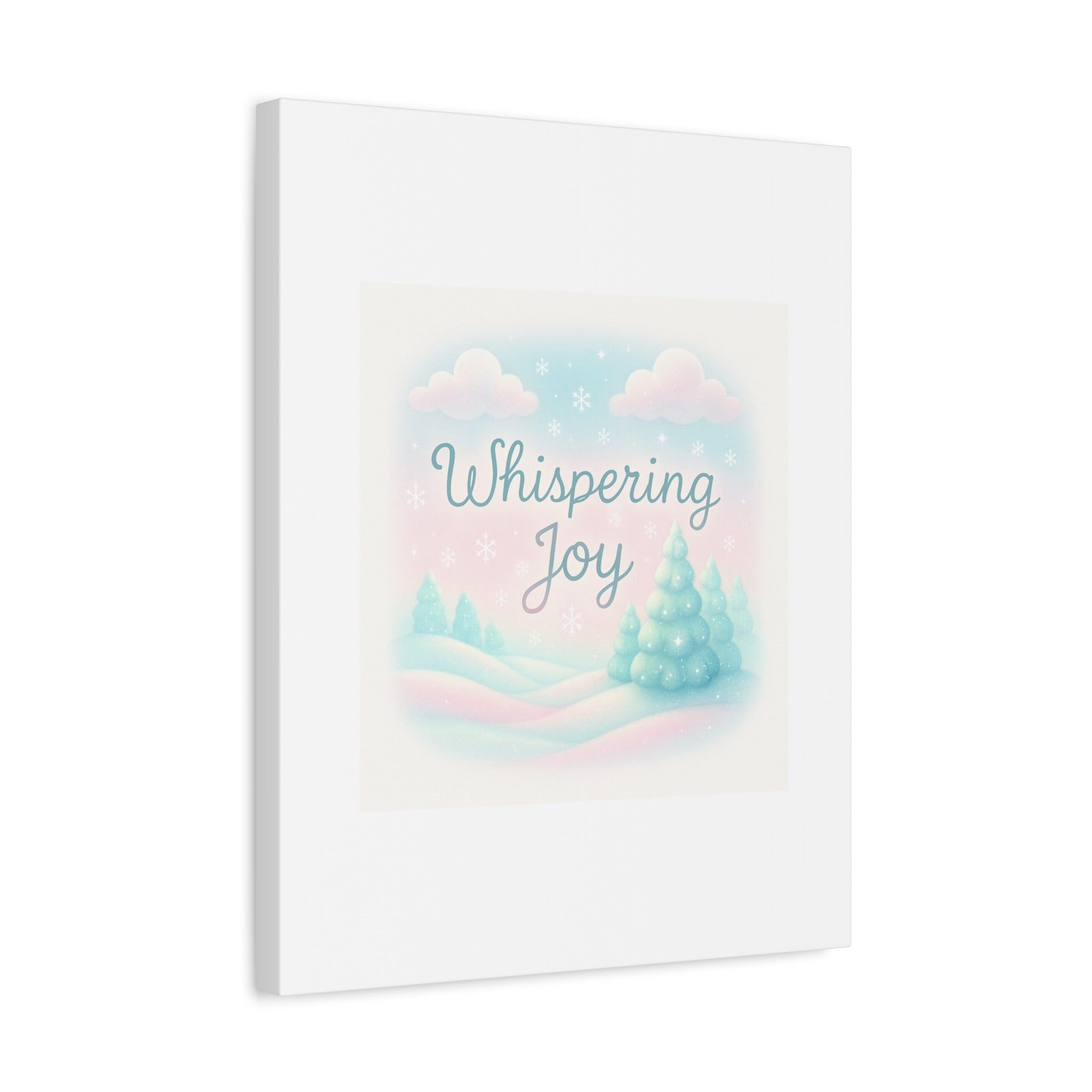 Canvas Wall Art — "Whispering Joy" Pastel Winter Landscape