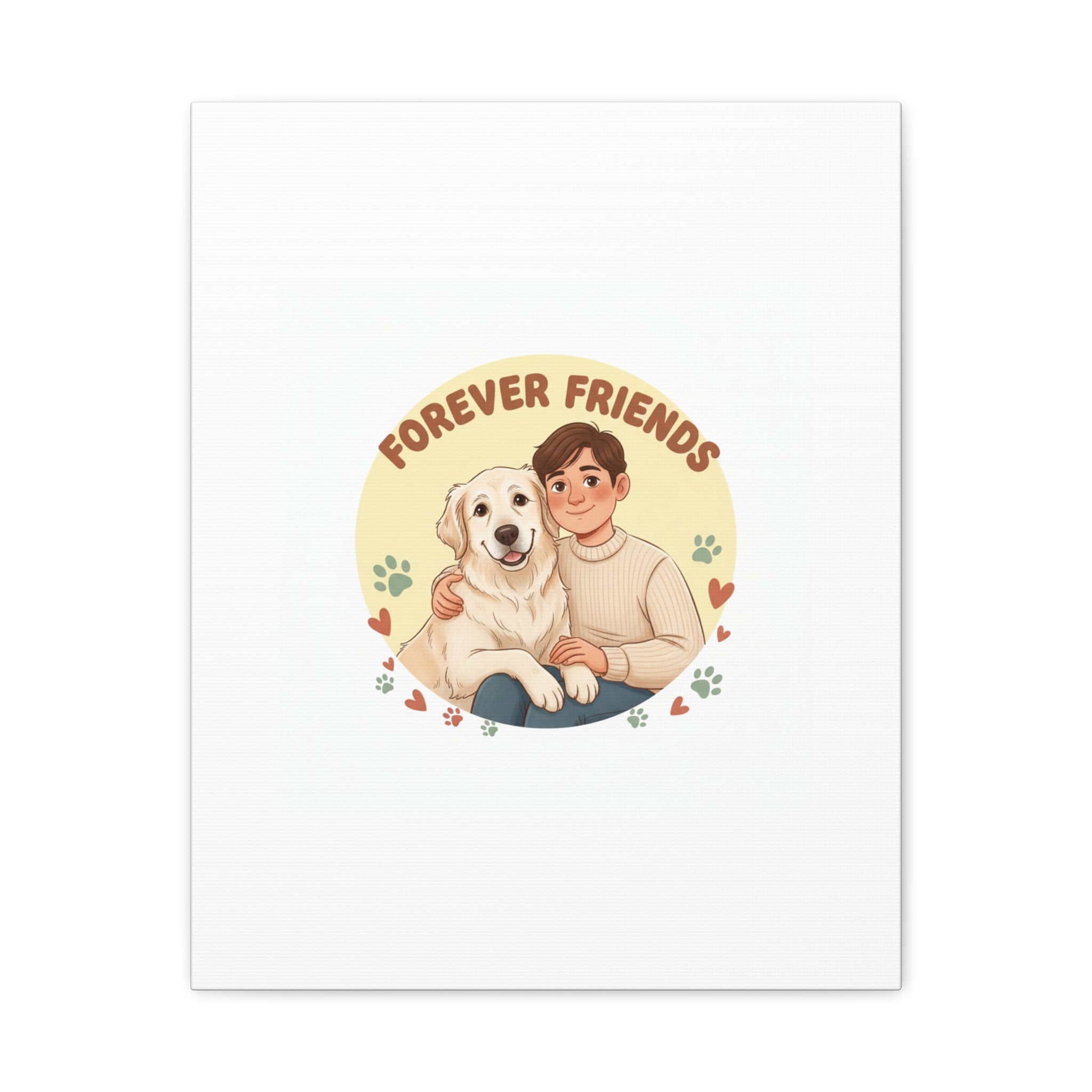 Forever Friends Dog Wall Art, Pet Canvas, Senior Dog Print | Pet-Centric Holiday