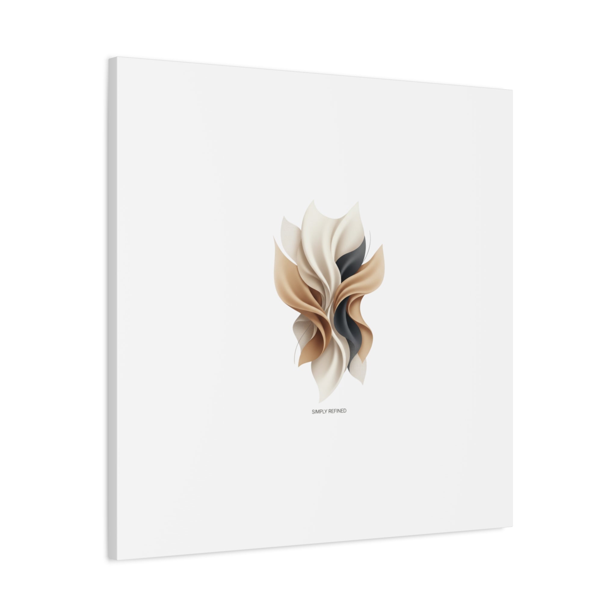 Neutral Abstract Bloom Canvas, Matte Stretched Canvas | Quiet Luxury, Minimalist Wall Art