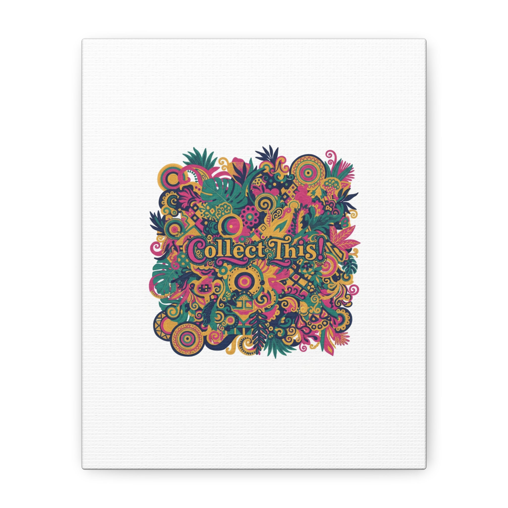 Collect This! Maximalist Floral Collage Canvas | Bold Boho Pattern, Colorful Ornament