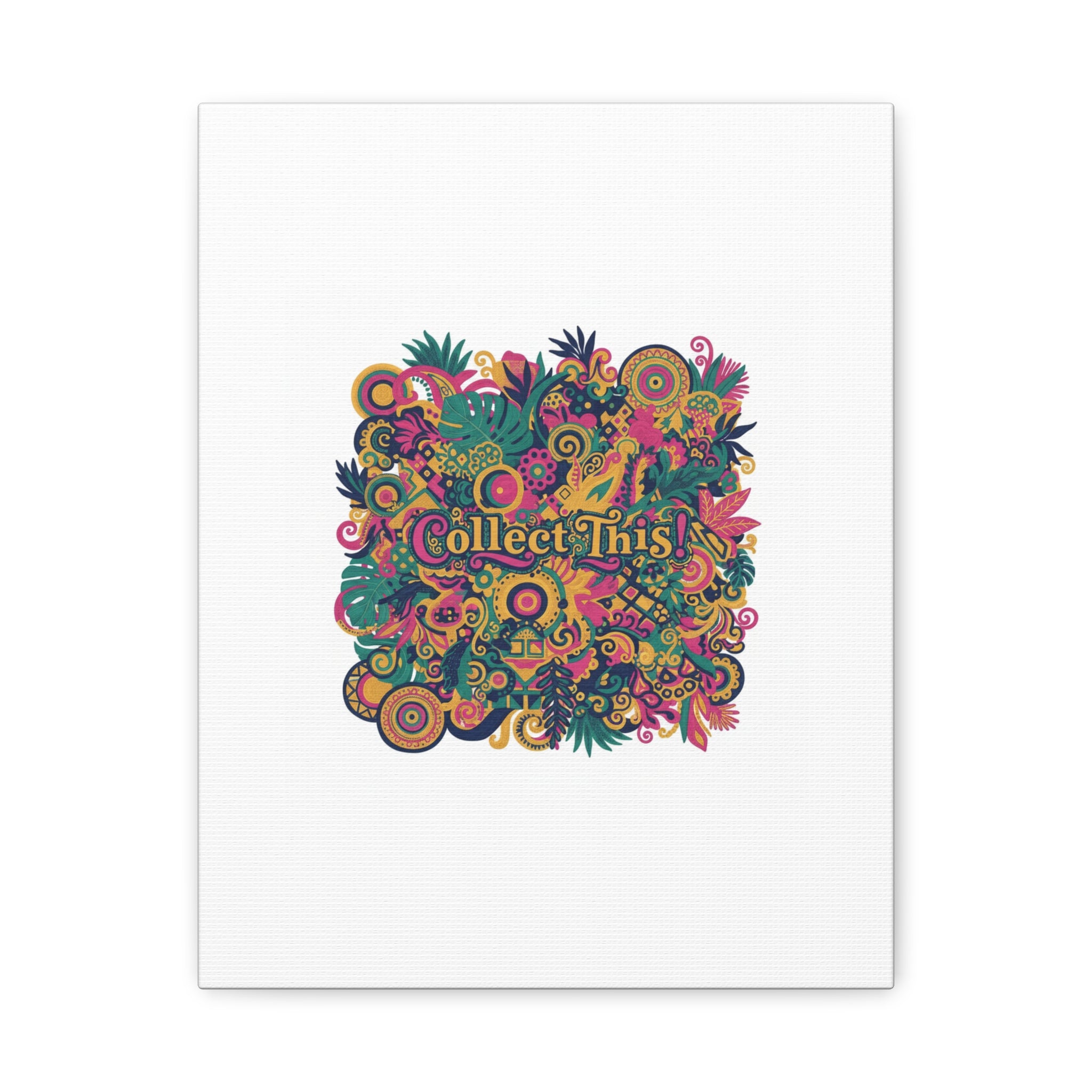 Collect This! Maximalist Floral Collage Canvas | Bold Boho Pattern, Colorful Ornament