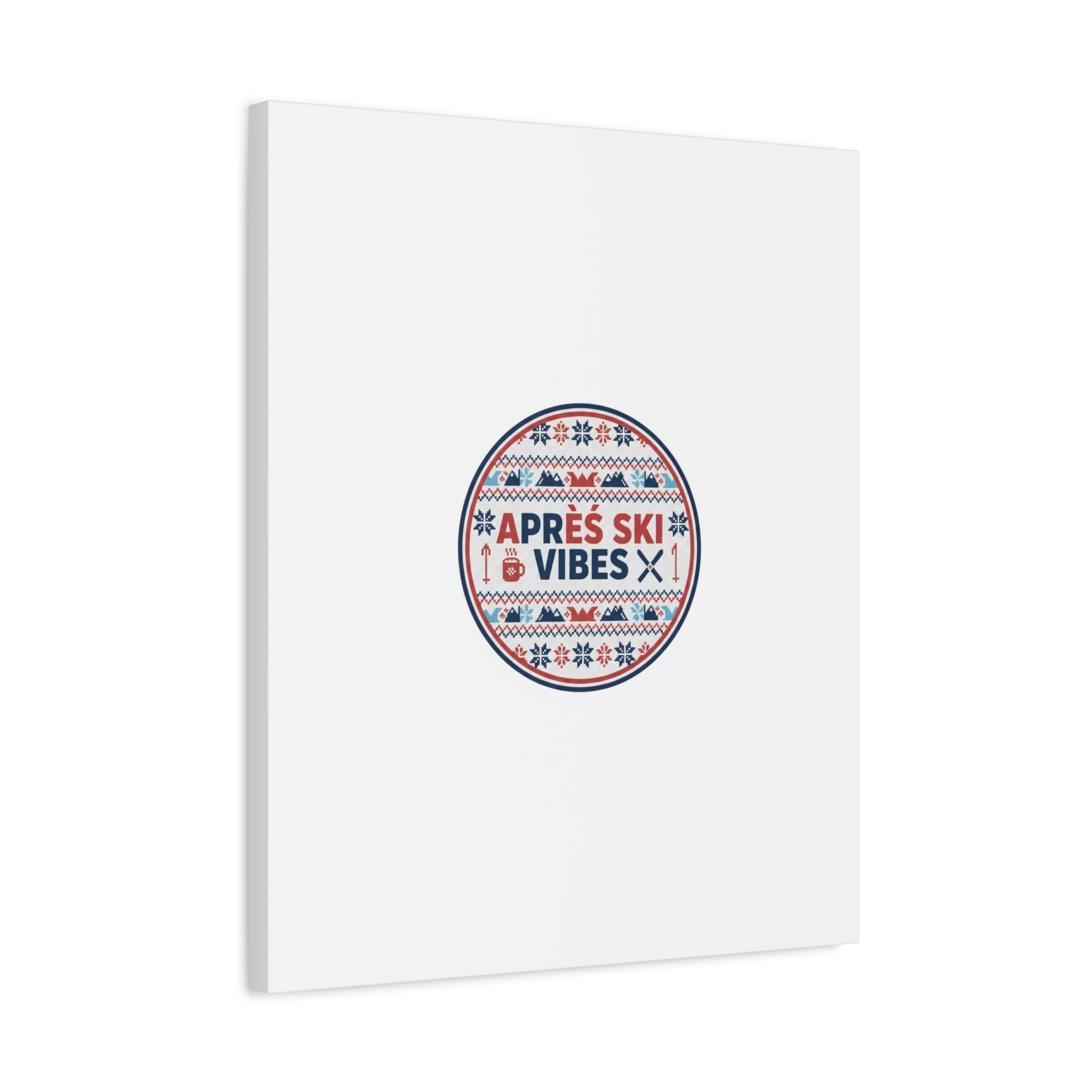 Après Ski Vibes Canvas, Fair Isle Ski Lodge Wall Art | Mountain Chalet Decor