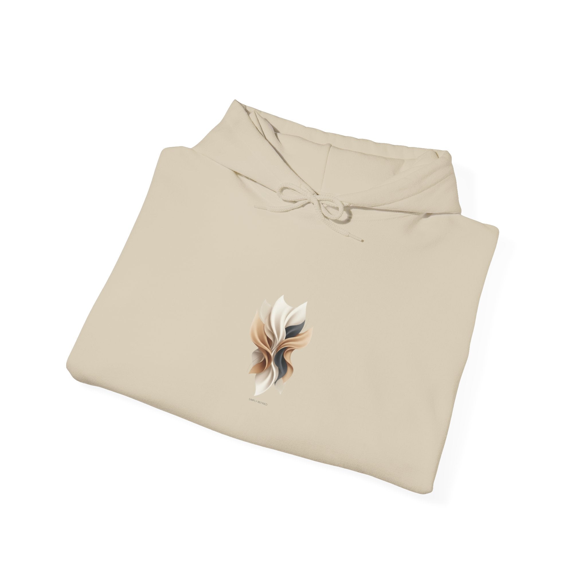 Minimal Neutral Floral Micro-Embroidery Hoodie | Quiet Luxury, Premium Basics