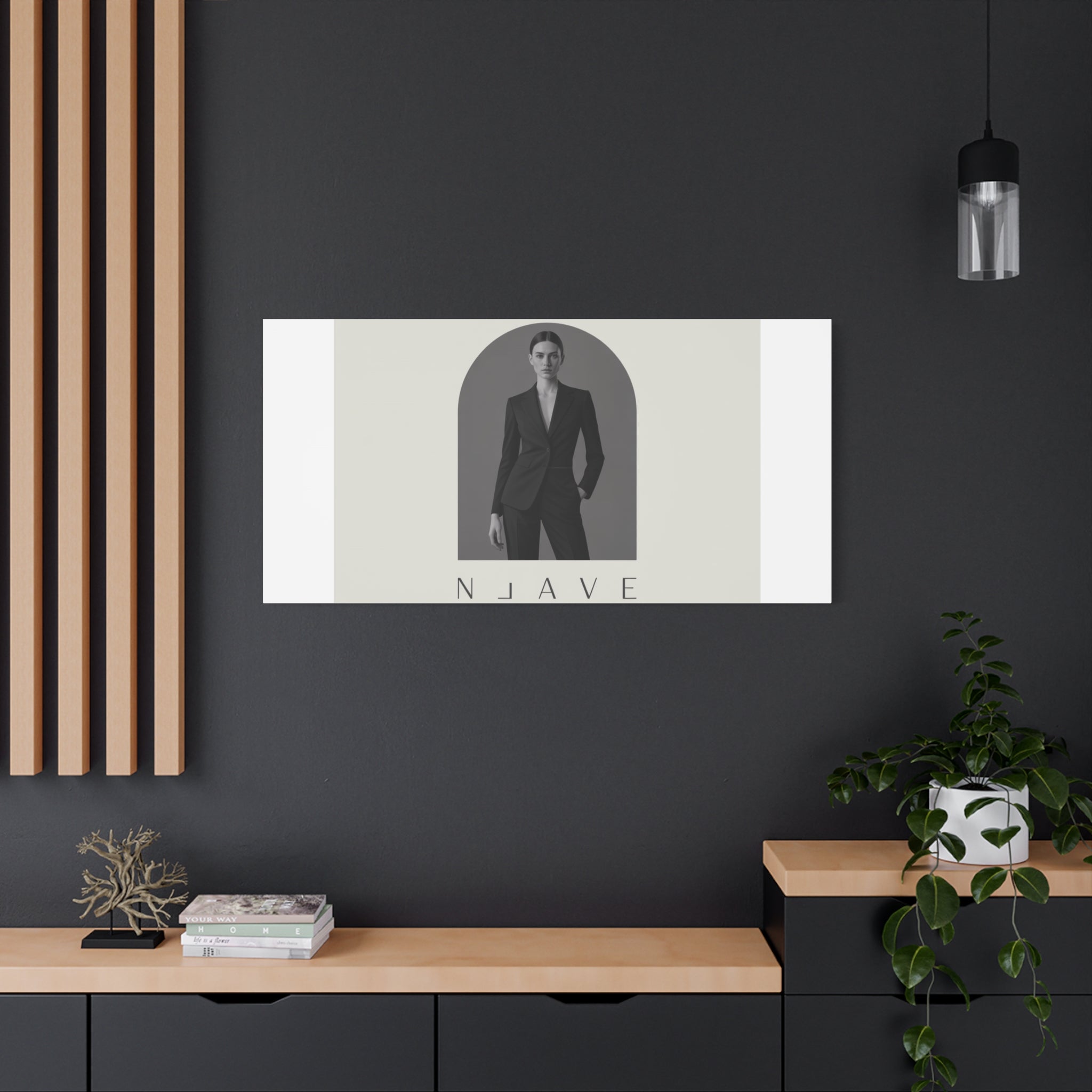 Monochrome Minimal Fashion Print, Canvas