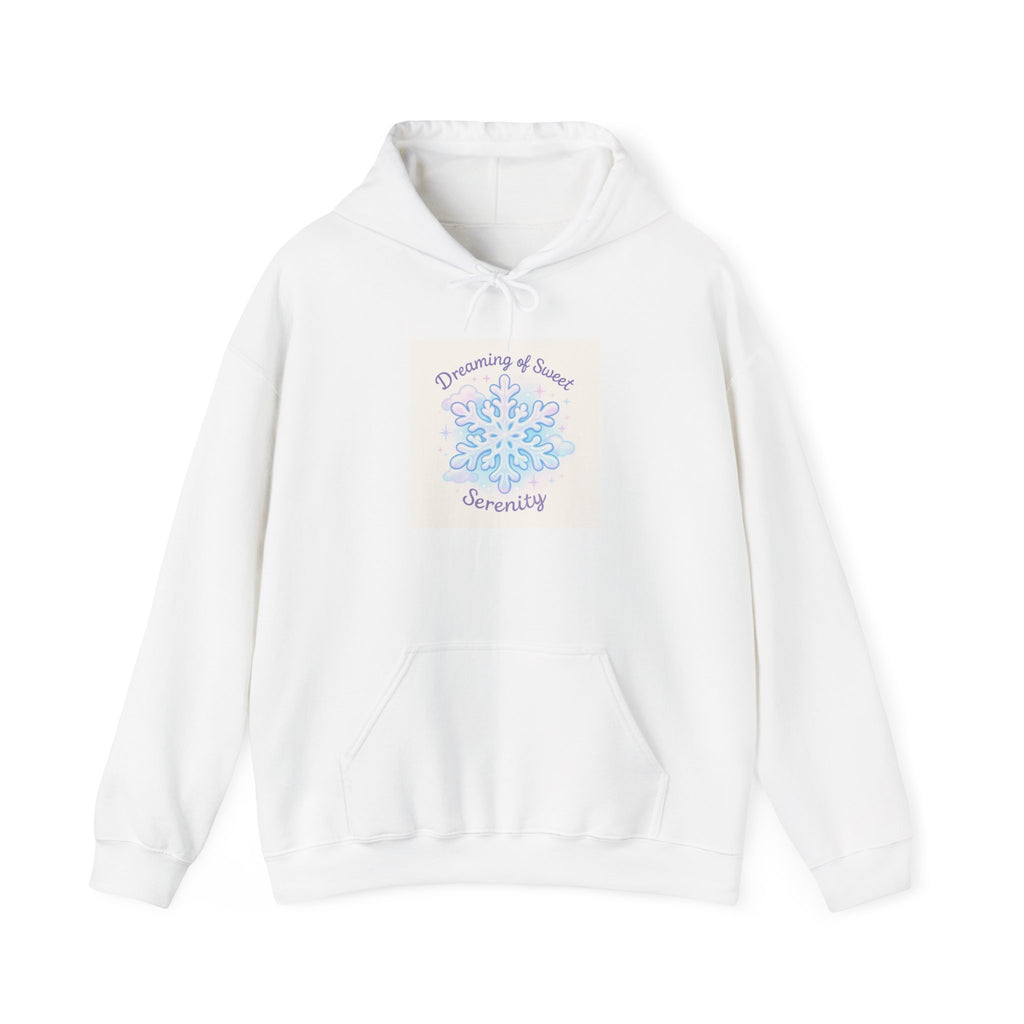 Serenity Snowflake Hoodie — "Dreaming of Snow" Cozy Winter Pullover
