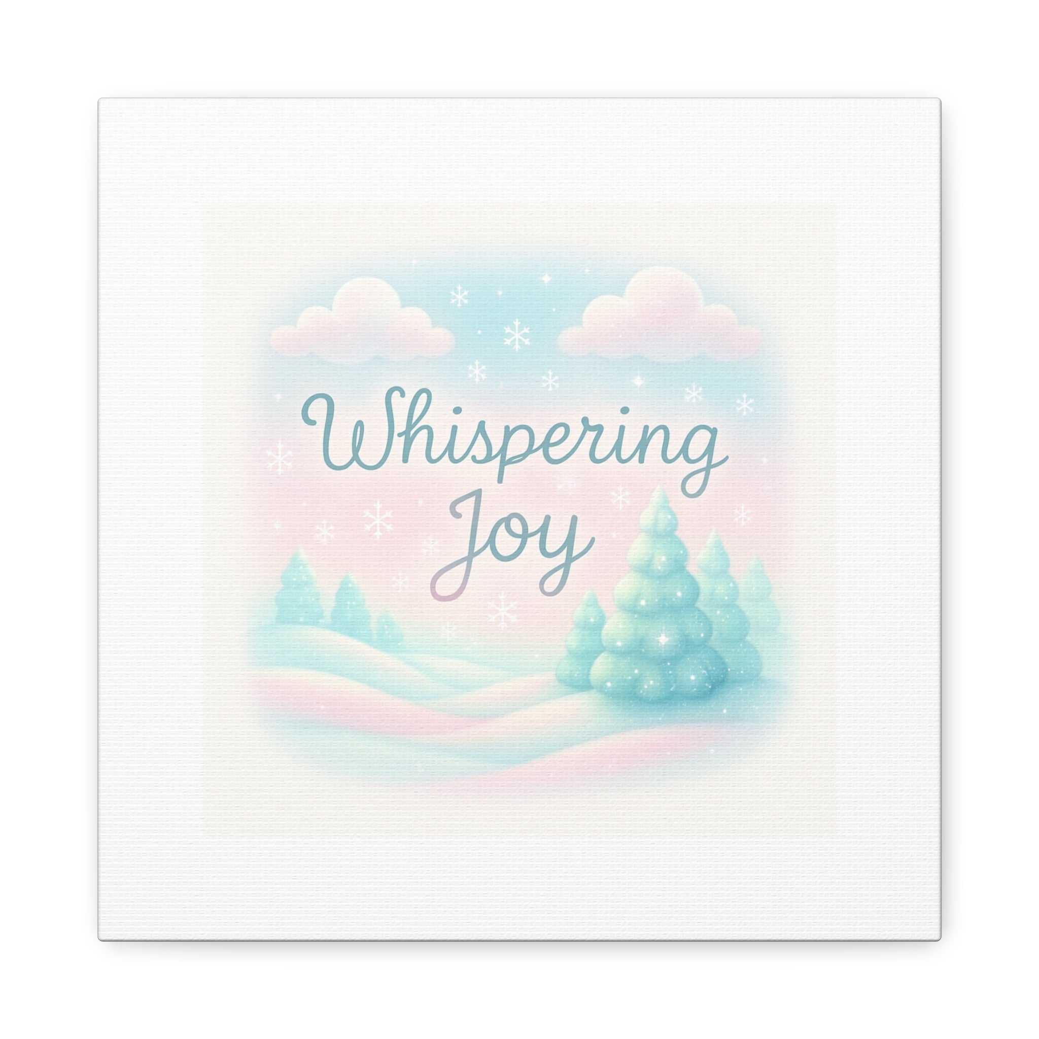 Canvas Wall Art — "Whispering Joy" Pastel Winter Landscape
