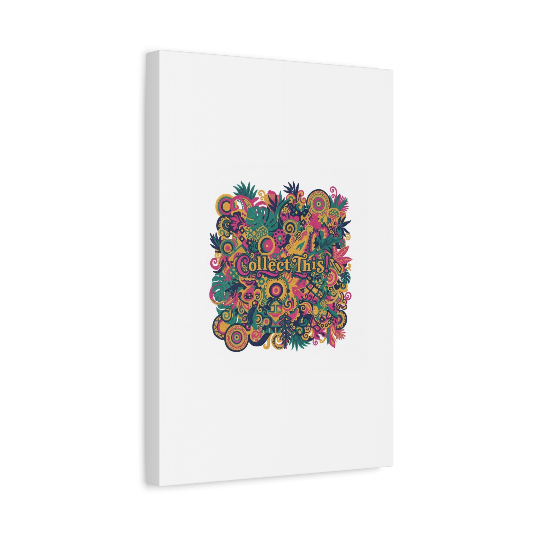 Collect This! Maximalist Floral Collage Canvas | Bold Boho Pattern, Colorful Ornament