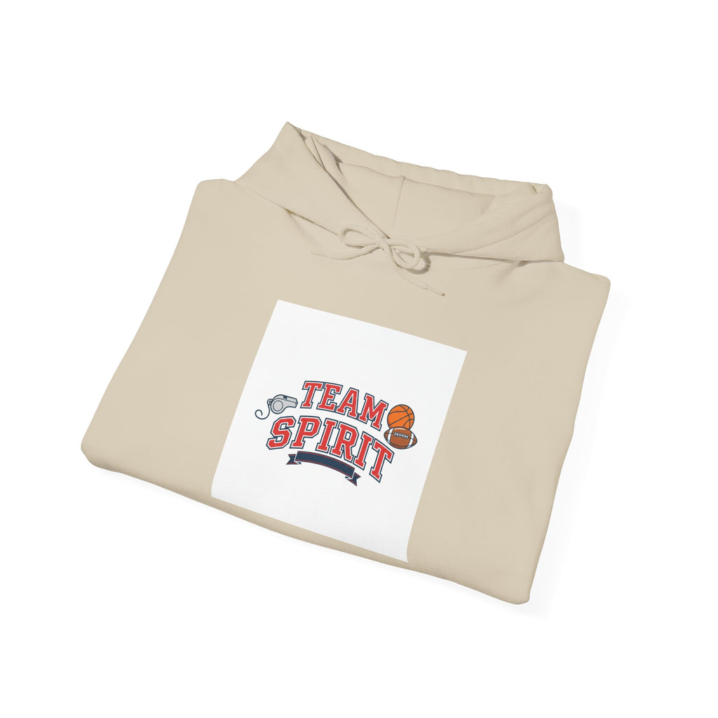 Team Spirit varsity crest Hoodie | Collegiate block font campus style