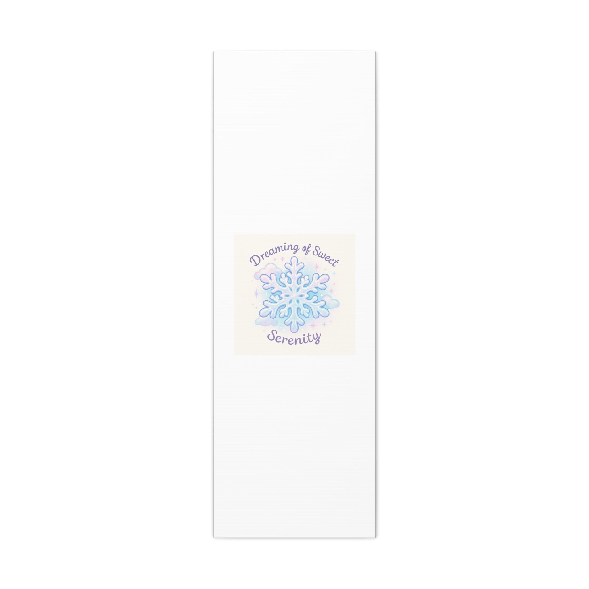 Canvas Wall Art - "Dreaming of Sweet Serenity" Snowflake Illustration