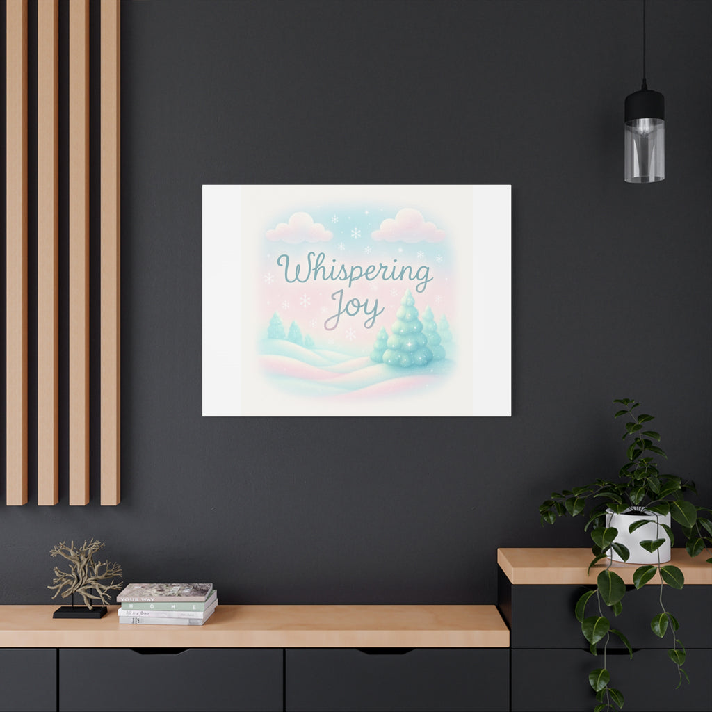 Canvas Wall Art — "Whispering Joy" Pastel Winter Landscape