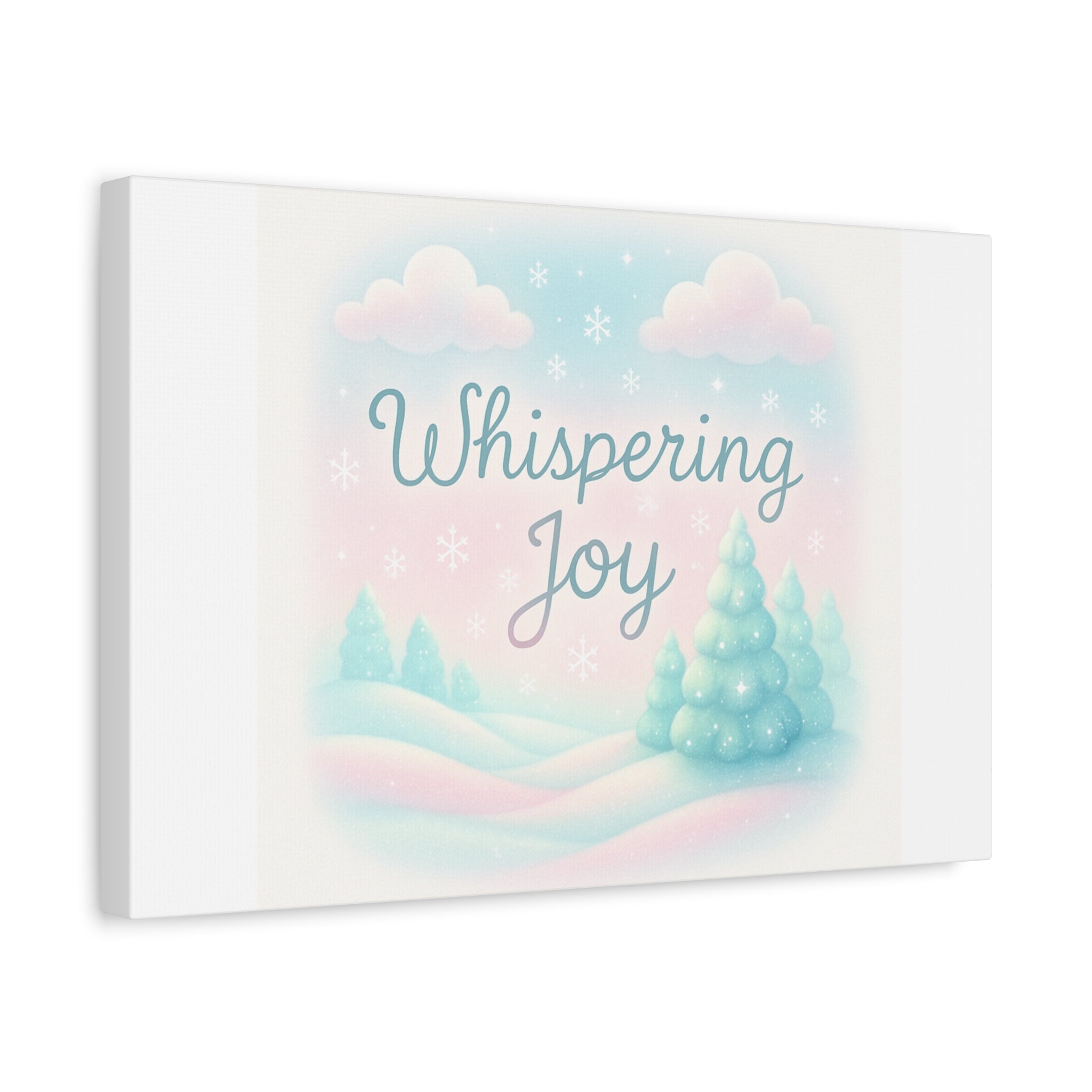 Canvas Wall Art — "Whispering Joy" Pastel Winter Landscape