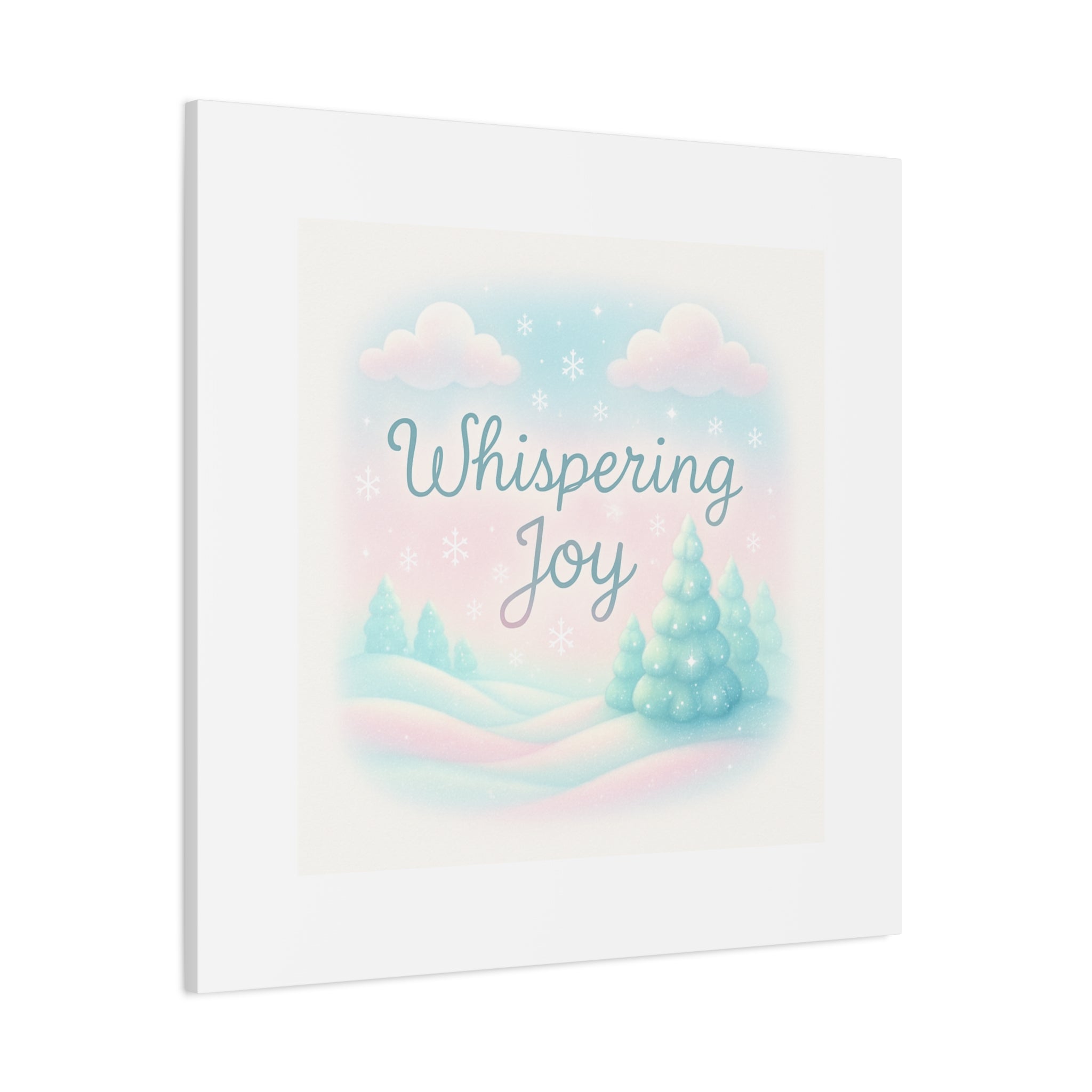 Canvas Wall Art — "Whispering Joy" Pastel Winter Landscape