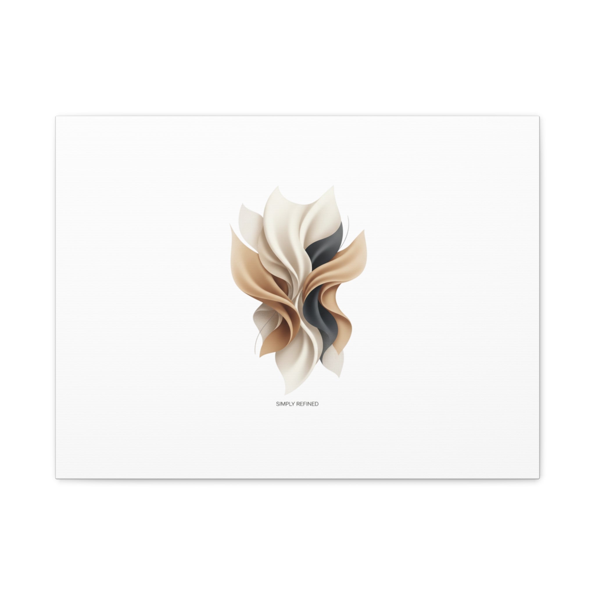 Neutral Abstract Bloom Canvas, Matte Stretched Canvas | Quiet Luxury, Minimalist Wall Art