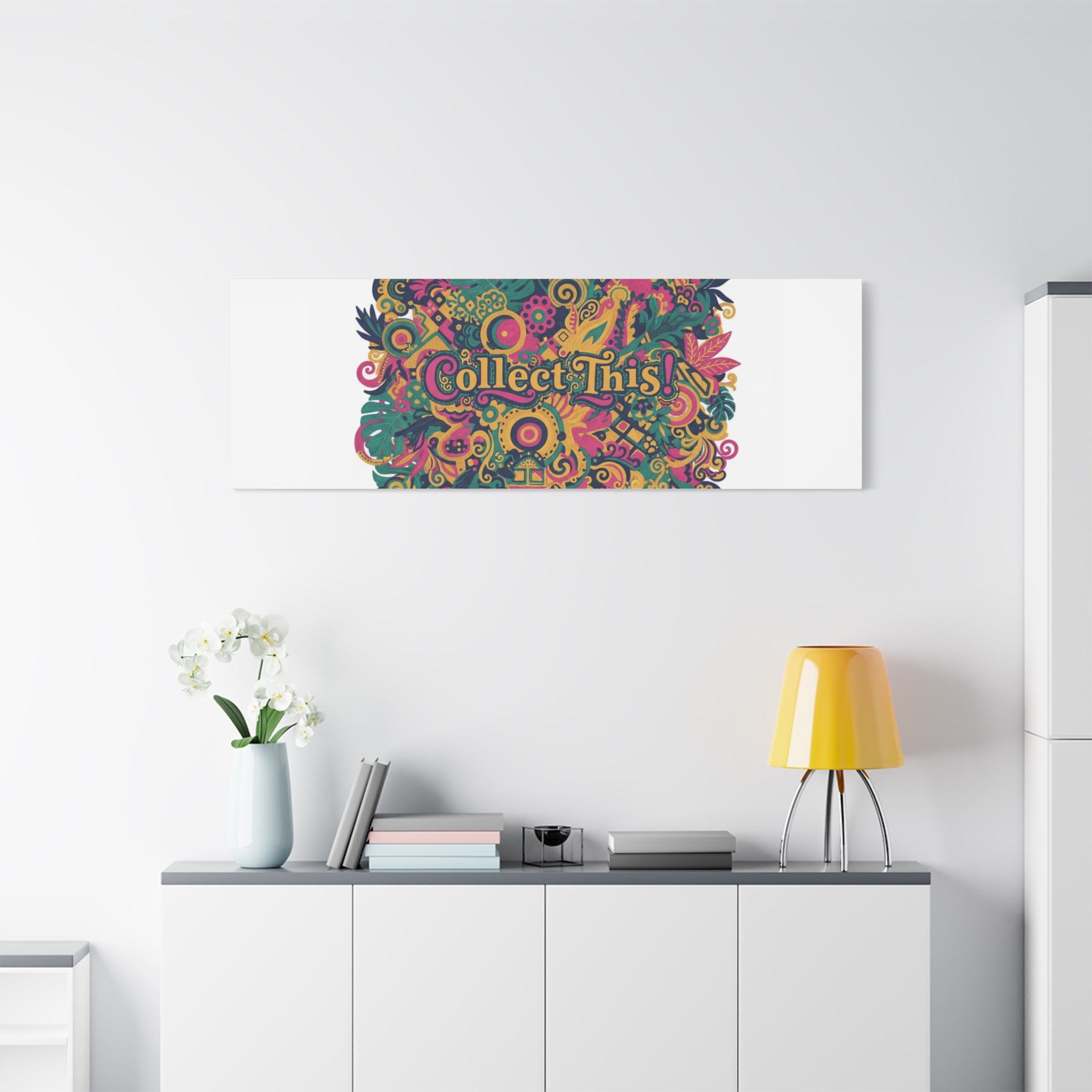 Collect This! Maximalist Floral Collage Canvas | Bold Boho Pattern, Colorful Ornament