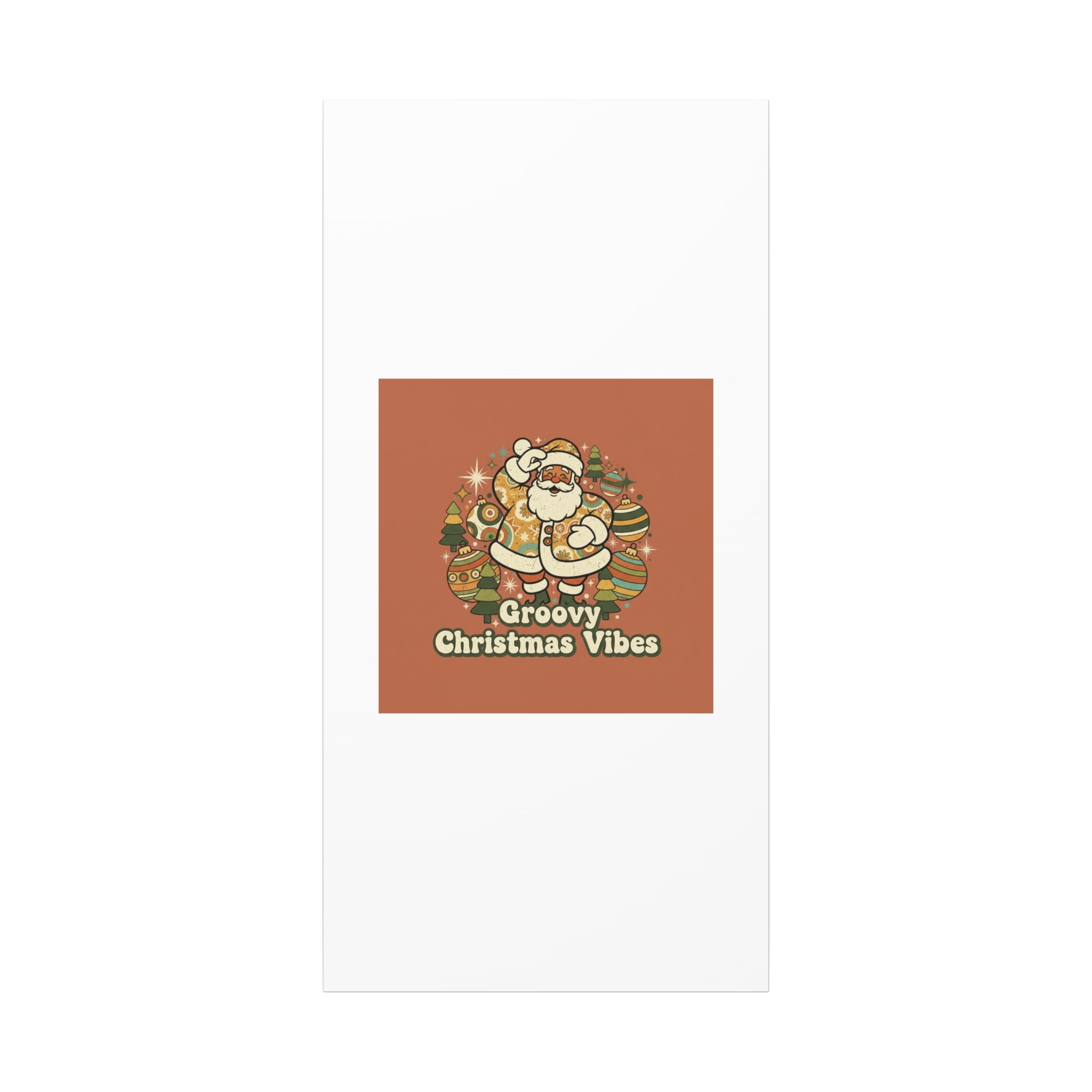 Groovy Christmas Vibes Canvas | 1970s Retro Holiday Art, Vintage Noel