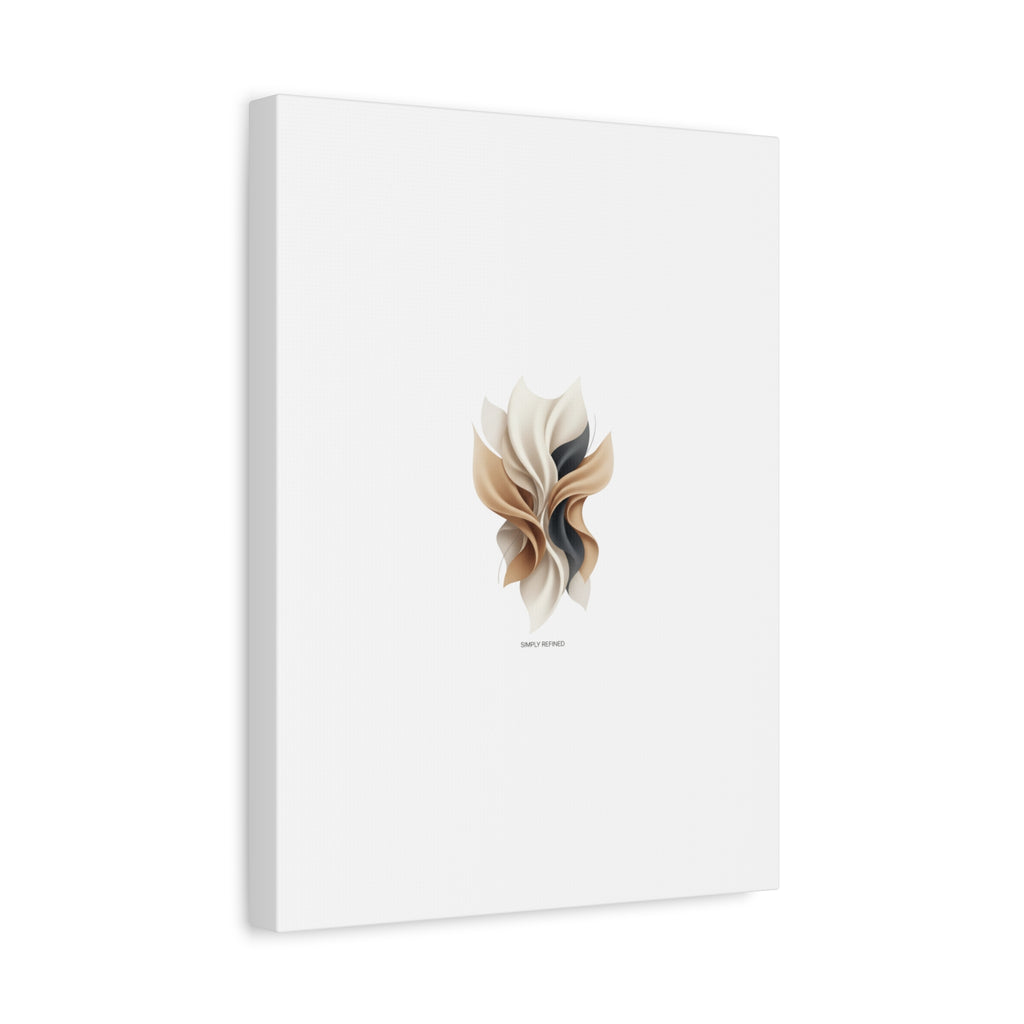 Neutral Abstract Bloom Canvas, Matte Stretched Canvas | Quiet Luxury, Minimalist Wall Art