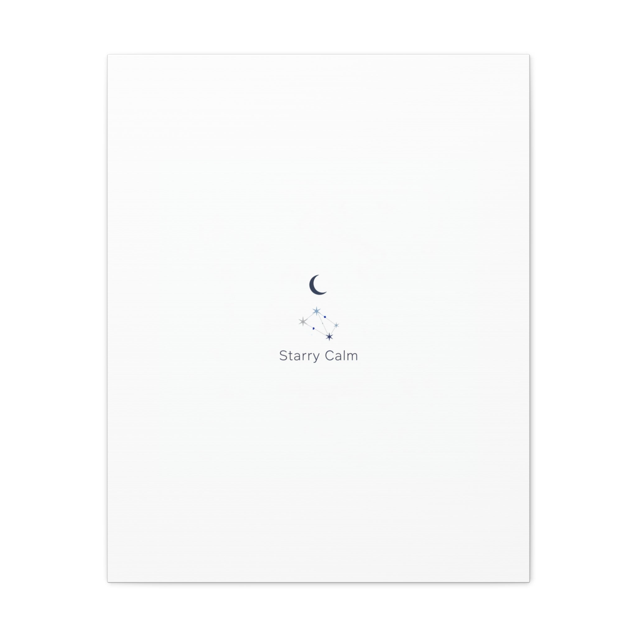 Starry Calm Moon & Constellation Canvas, minimal astrology art print