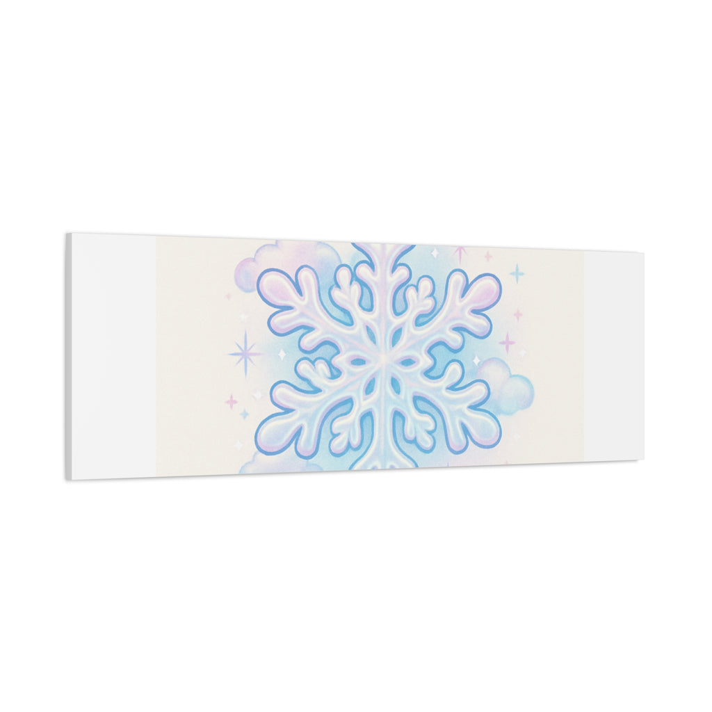 Canvas Wall Art - "Dreaming of Sweet Serenity" Snowflake Illustration